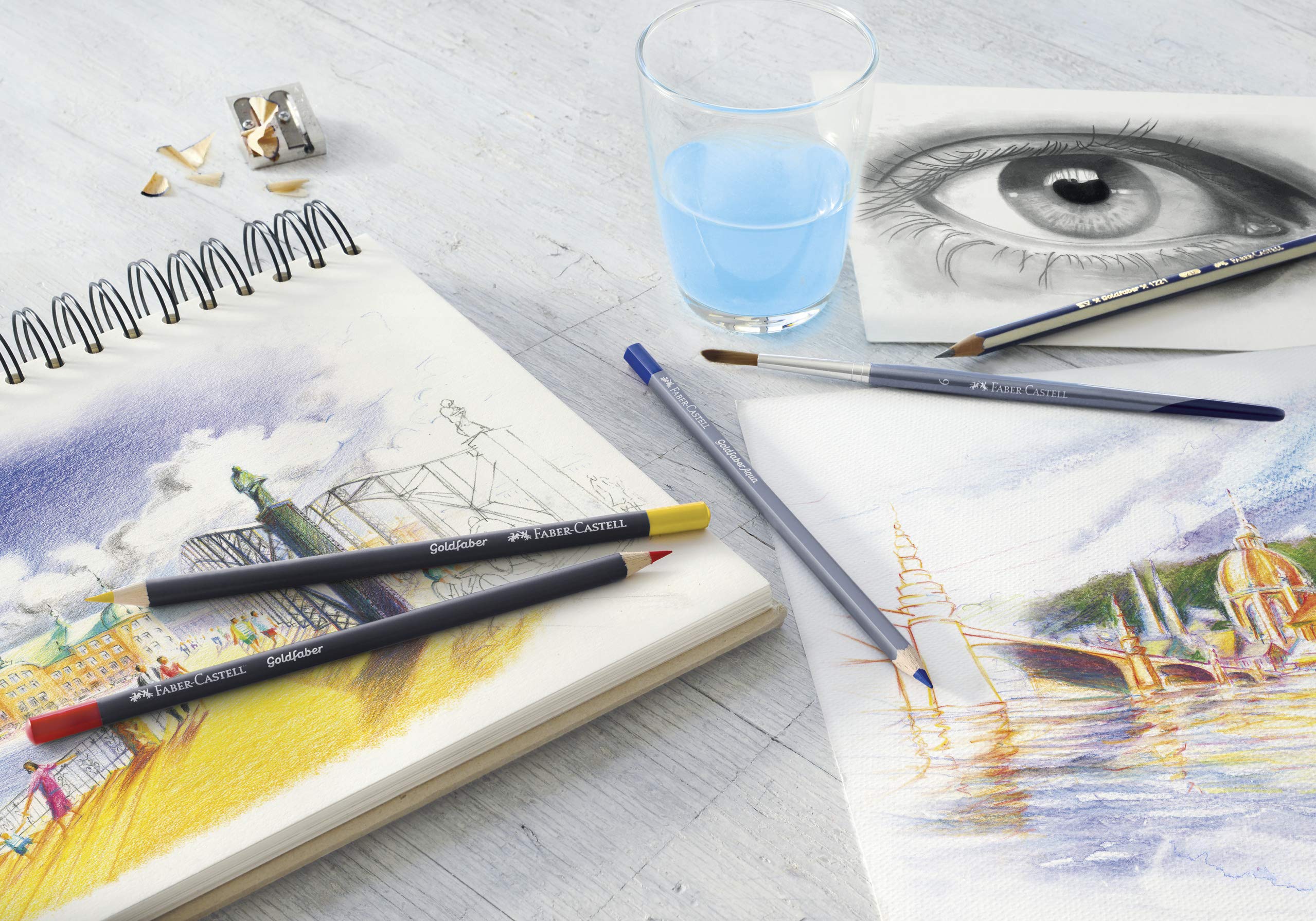 Faber-Castell Goldfaber Colour Pencil - White 101 | 3.3mm Lead | Erasable 4