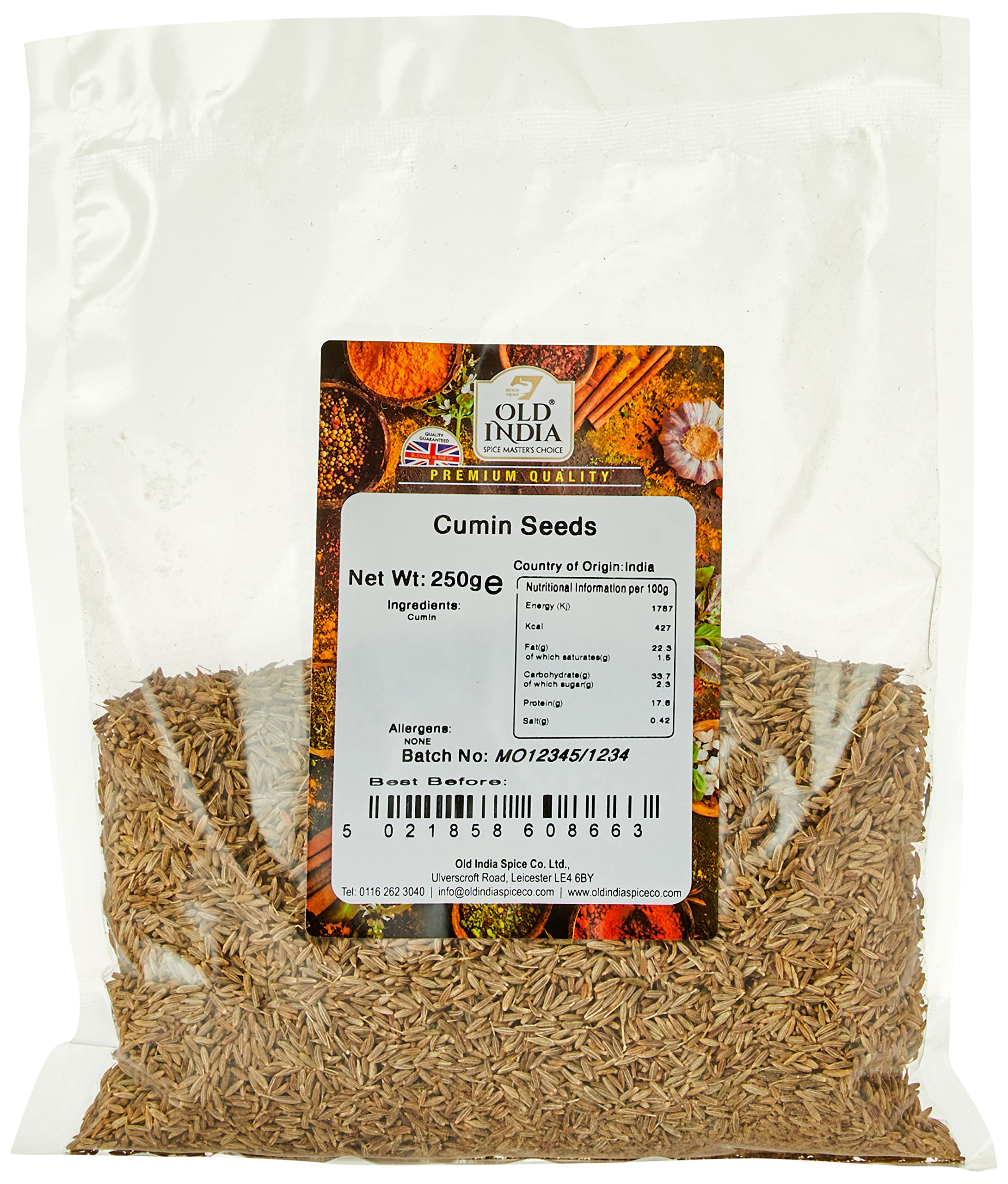 Old India Cumin Seeds - 100% Natural Whole Spice | 250g Pack