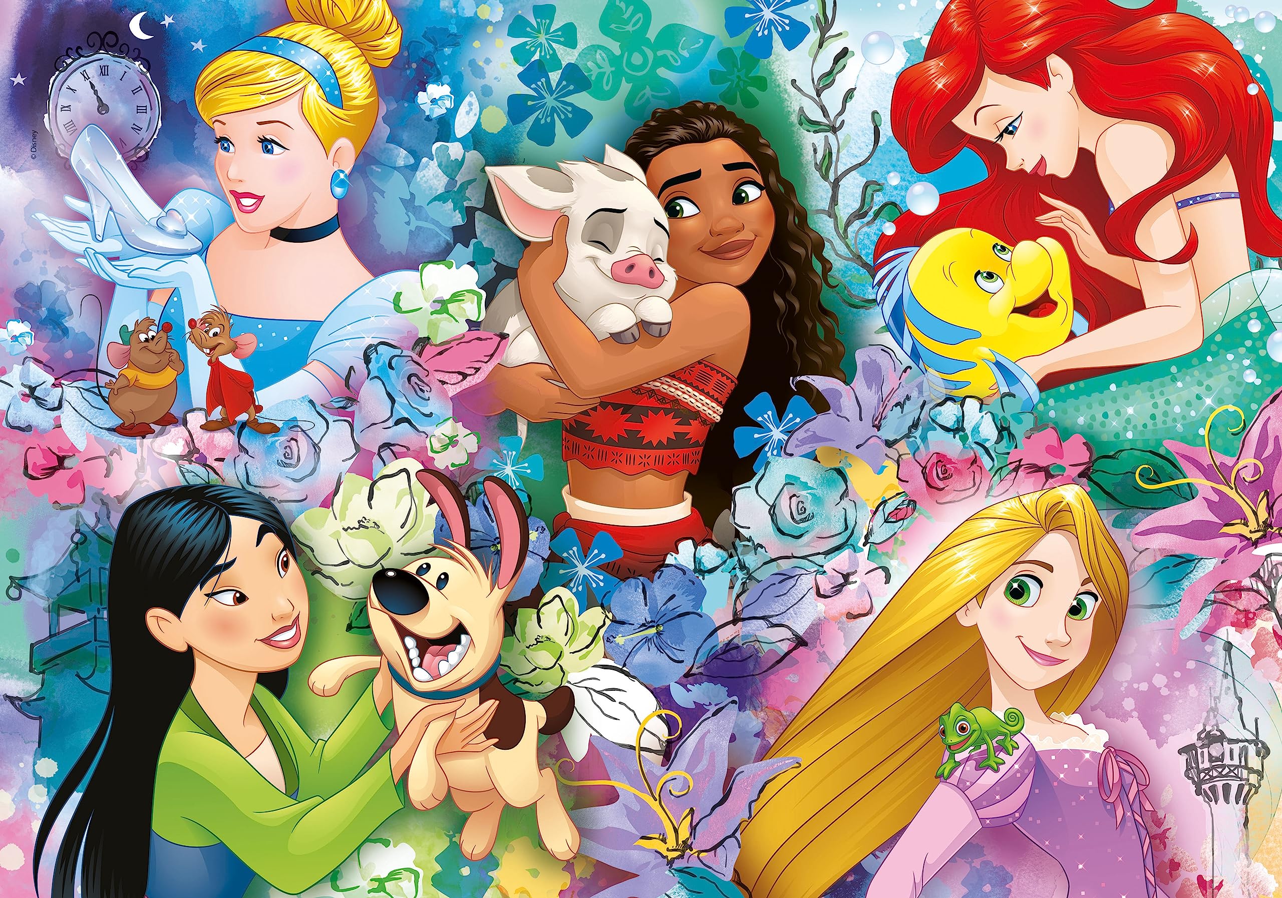 Clementoni Supercolor Disney Princess Jigsaw Puzzle - 60 Pieces | Ages 5+ 2
