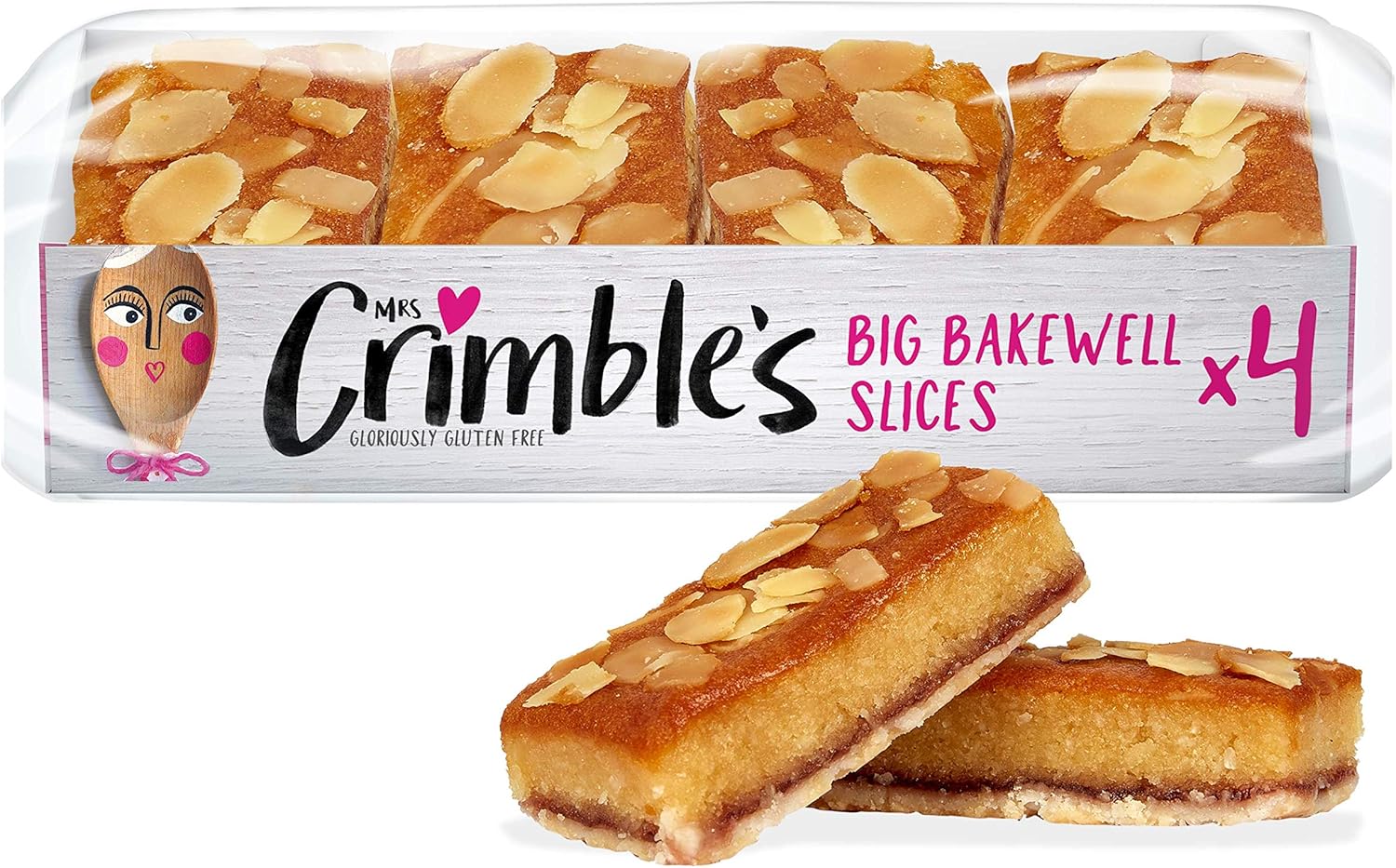 Mrs Crimble’s - 12 Gluten Free Bakewell Slices Premium Cake Bars