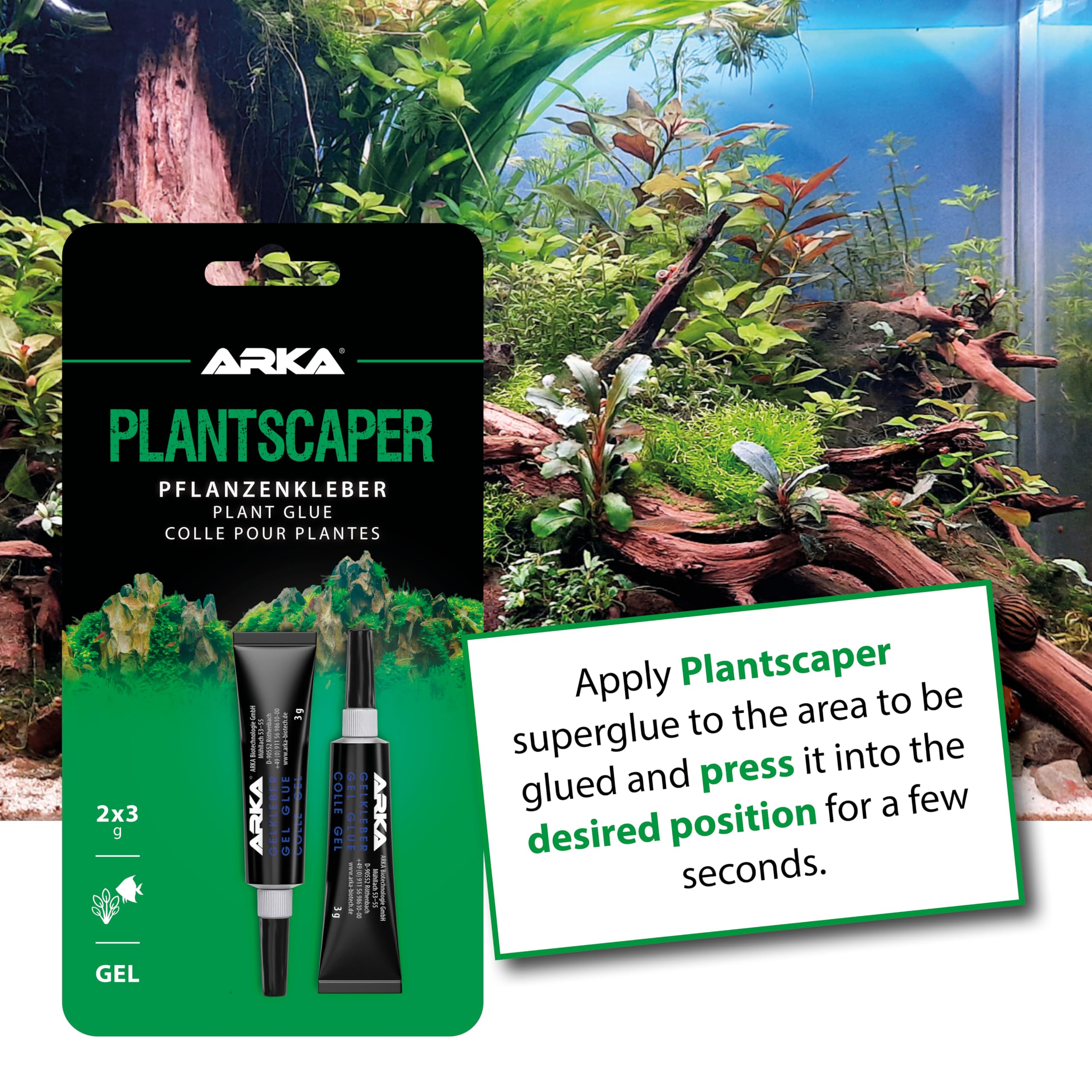 ARKA Plantscaper Gel - Aquarium Plant Glue Twin-Pack | 6g Total | Non-Toxic Cyanoacrylate 4