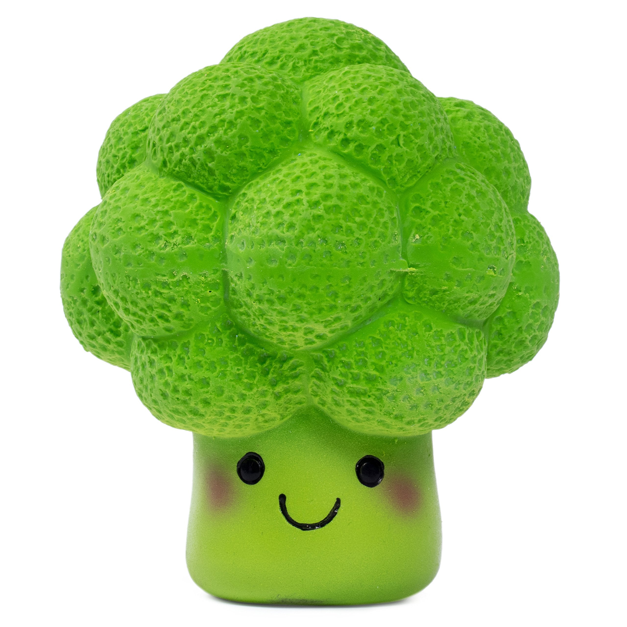 Petface Large Latex Broccoli Soft Squeak Chew Dog Toy | Durable Natural Rubber