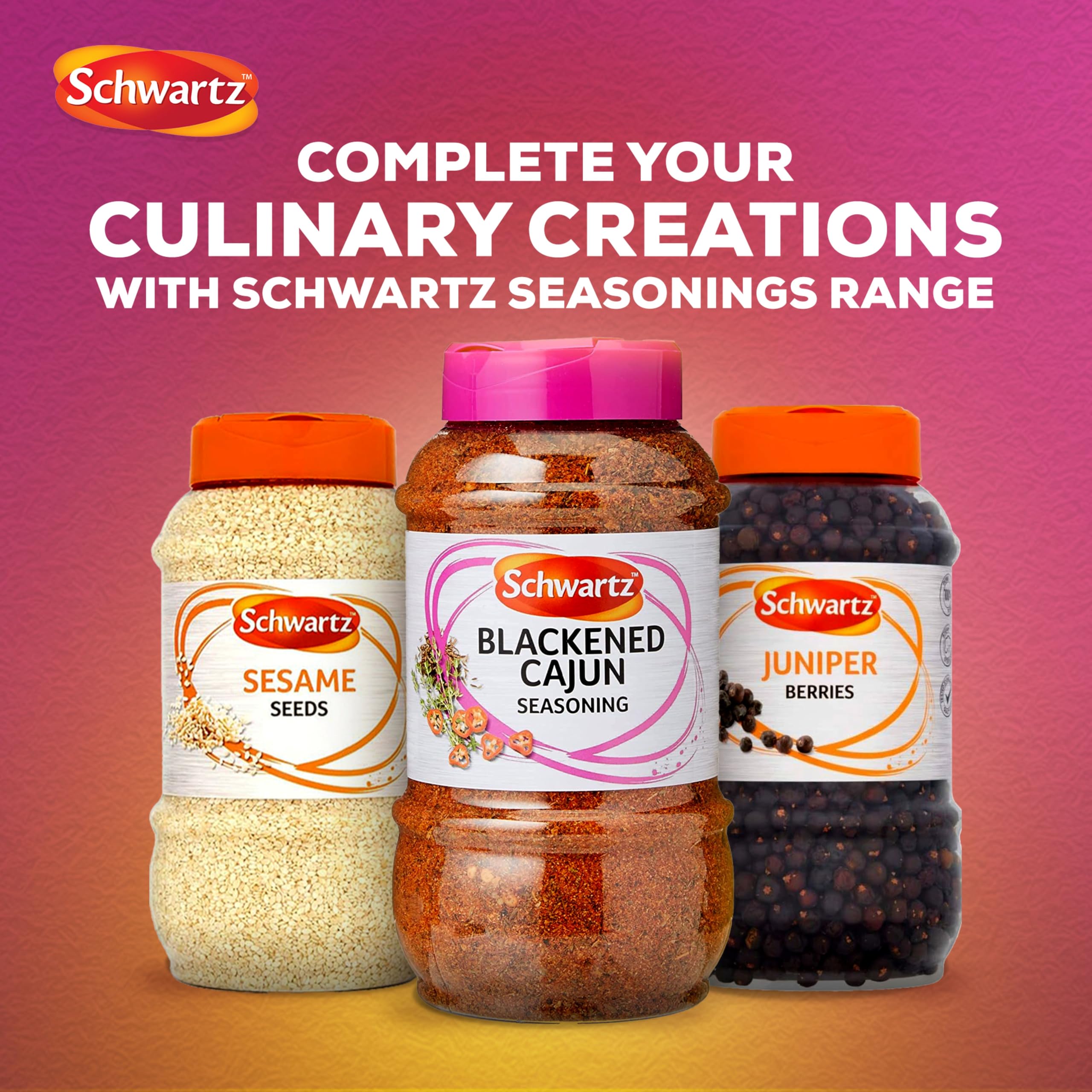 Schwartz Blackened Cajun Seasoning - Bold Smoky Flavour | 550g Granule Pack 6