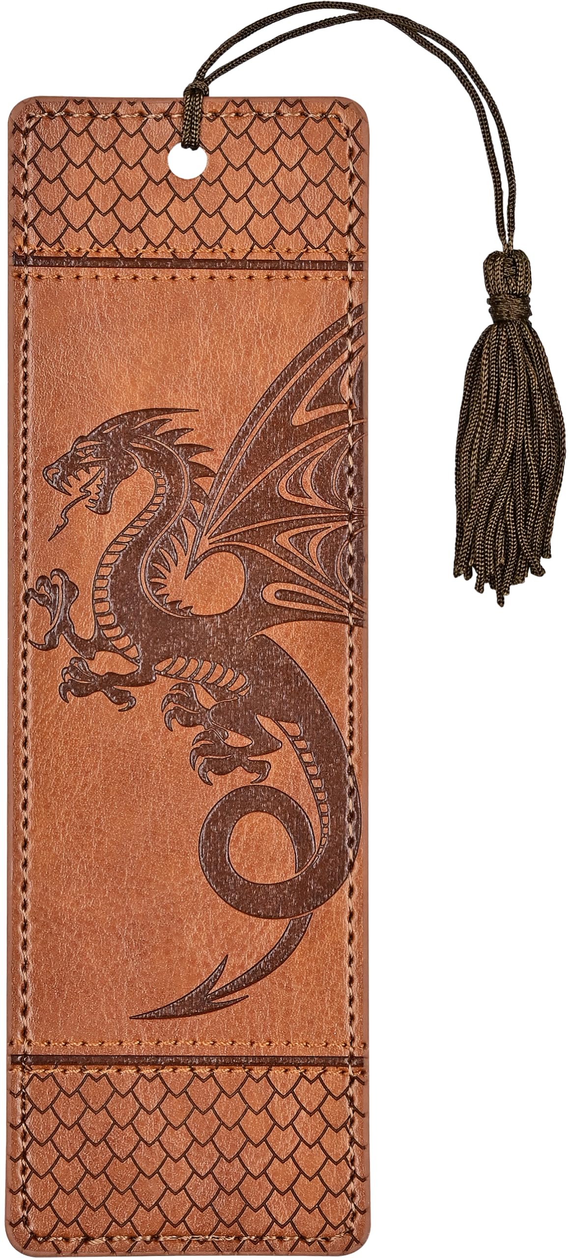 Peter Pauper Press Dragon Artisan Bookmark | Embossed Vegan Leather | 2-1/2'' x 7-1/8'' 1