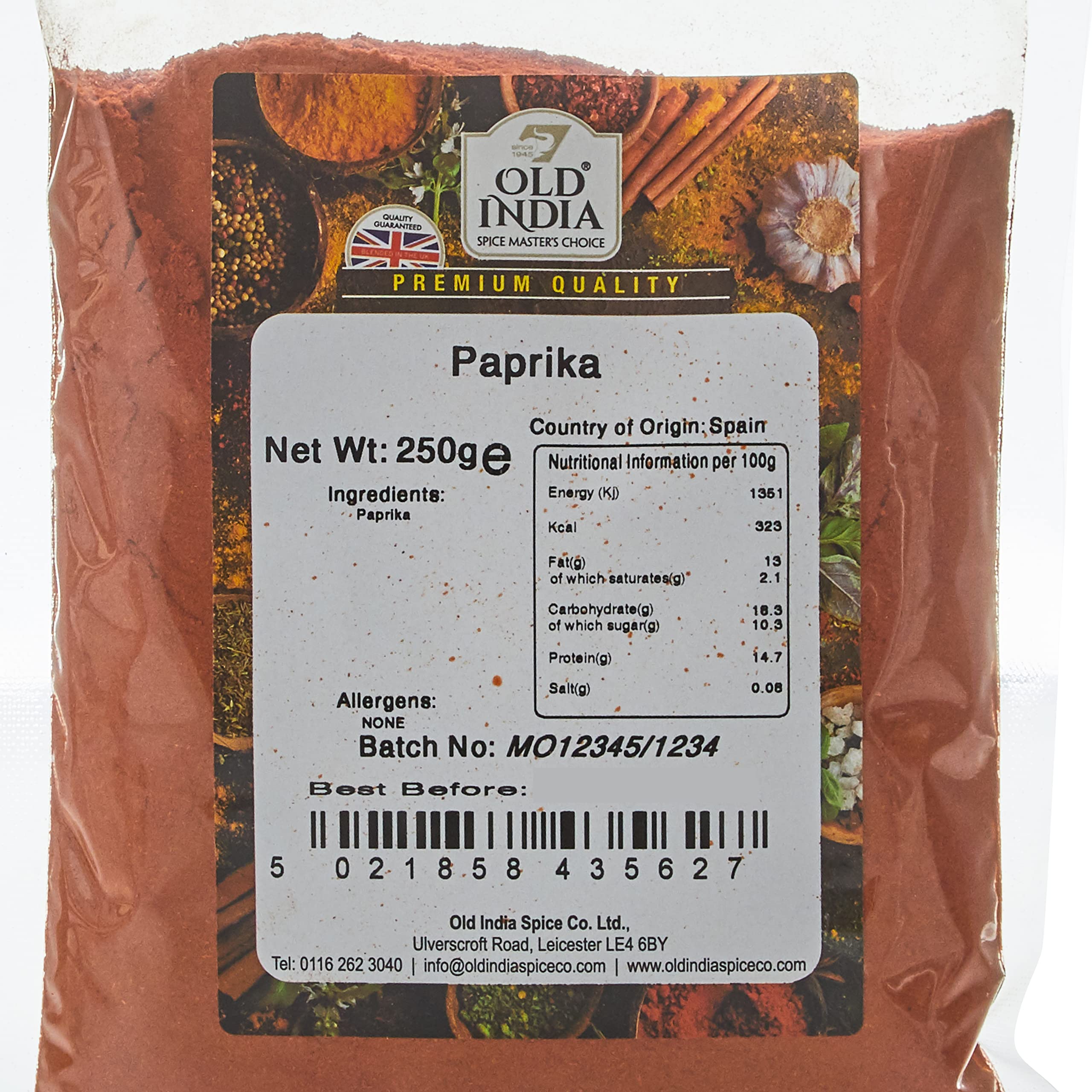 Old India Paprika Powder - 100% Natural & Additive Free | 250g Pack