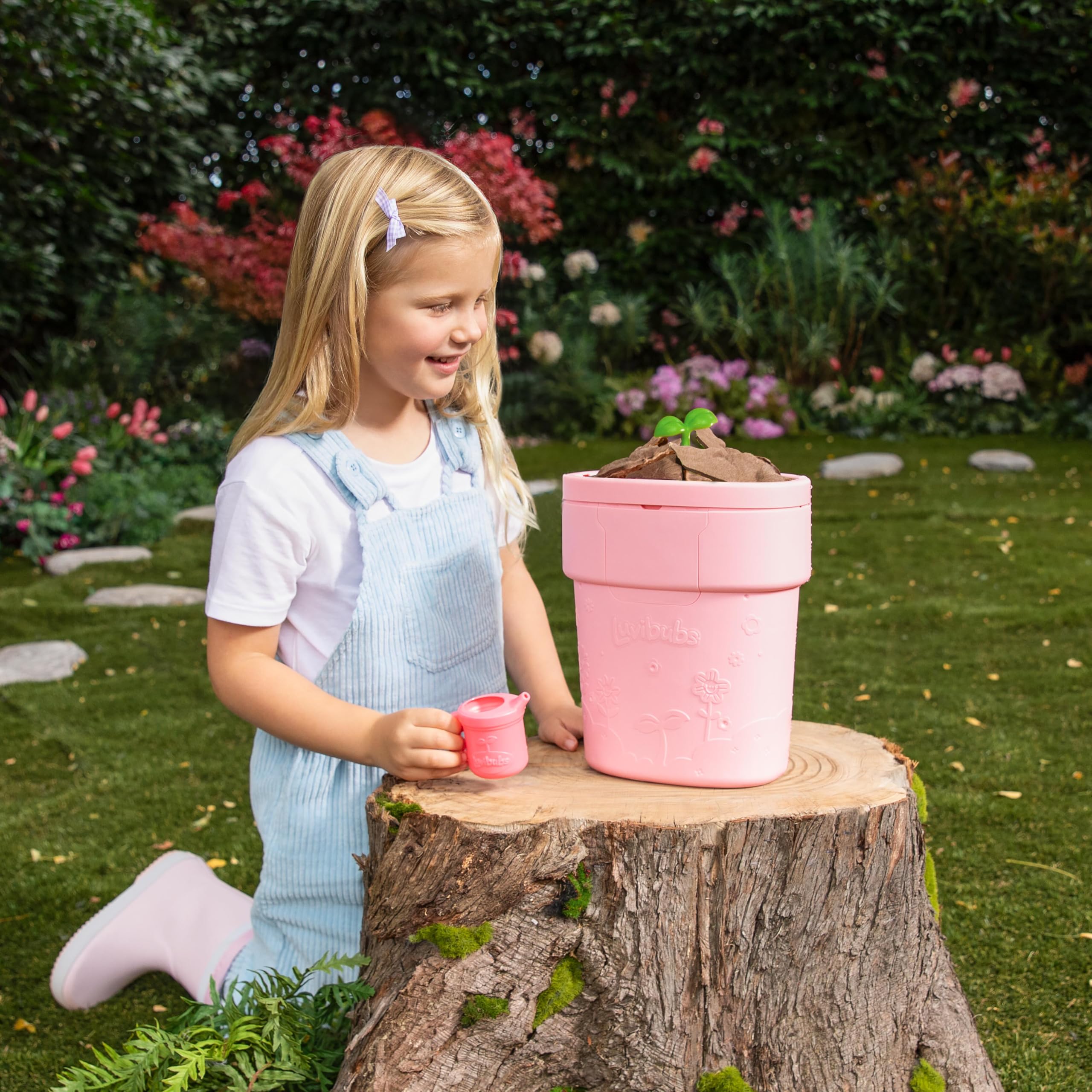 LUVIBUBS Kind Kira Baby Doll - Transforms from Pot to Highchair | Ages 3+ | Includes Seed & Fertilizer 8