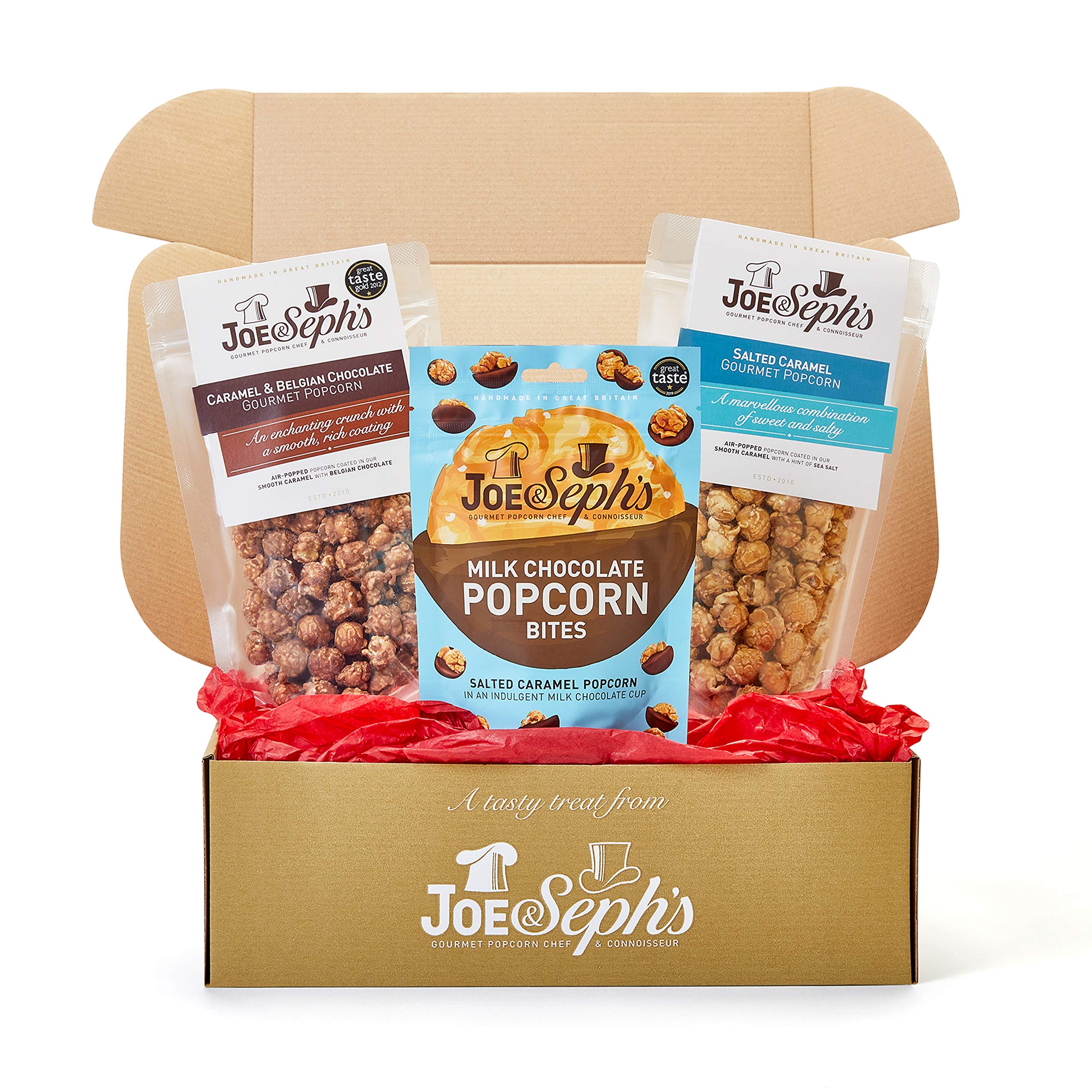 Joe & Seph's Night In Popcorn Gift Box - Salted Caramel & Chocolate Popcorn Treats