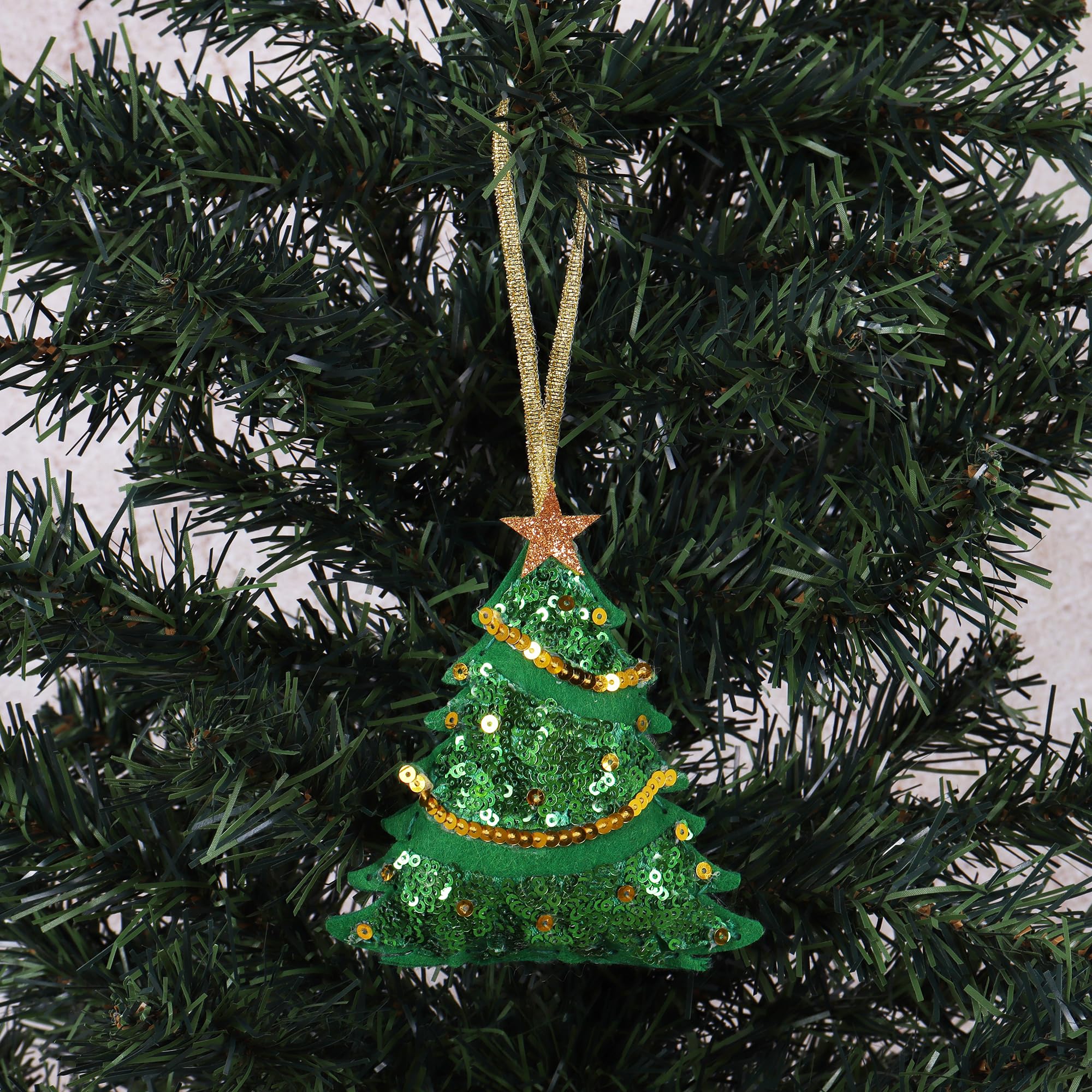 Trimits Christmas Felt Decoration Kit - Sequin Tree | Complete Sewing Kit for Beginners 7