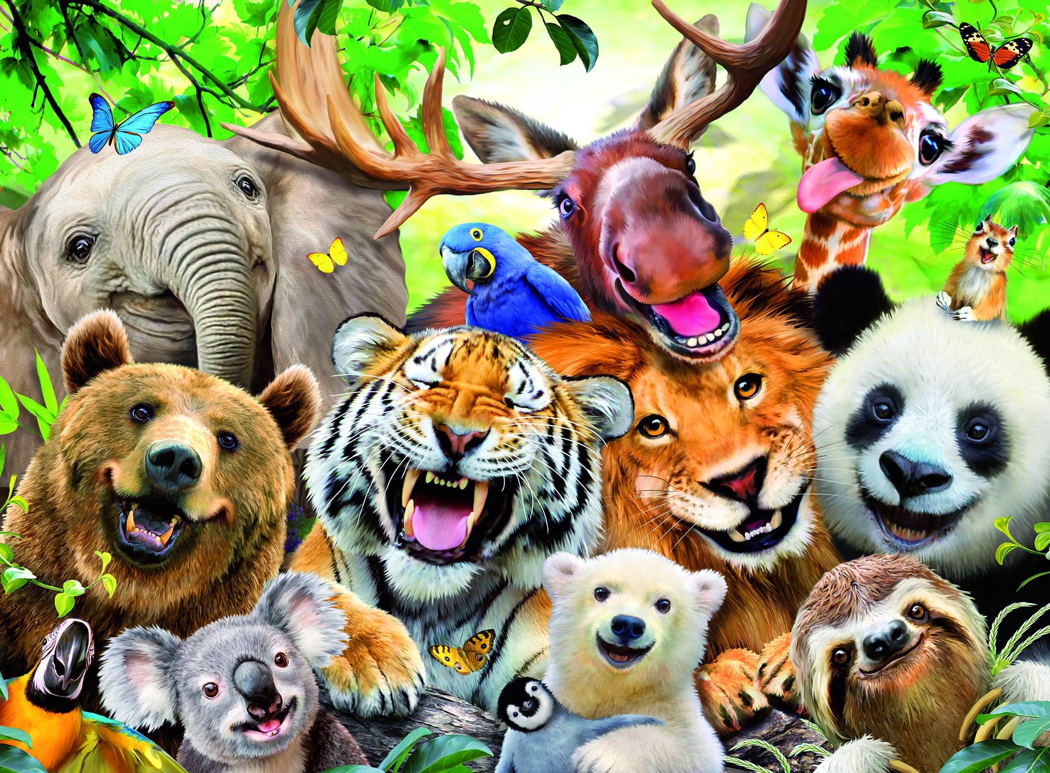 Ravensburger Exotic Animals Selfie Jigsaw Puzzle - 300 XXL Pieces | Ages 9+ | 49x36 cm 2