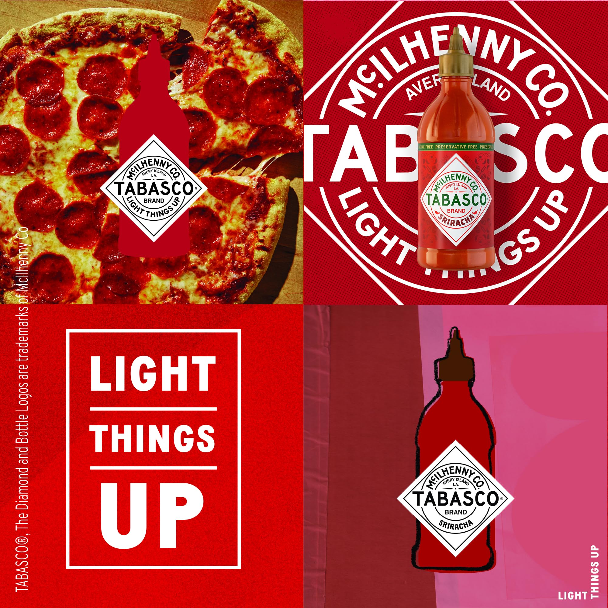 Tabasco Sriracha Hot Chilli Sauce - Fusion of Tabasco & Sriracha | 256ml Squeezy Bottle 3