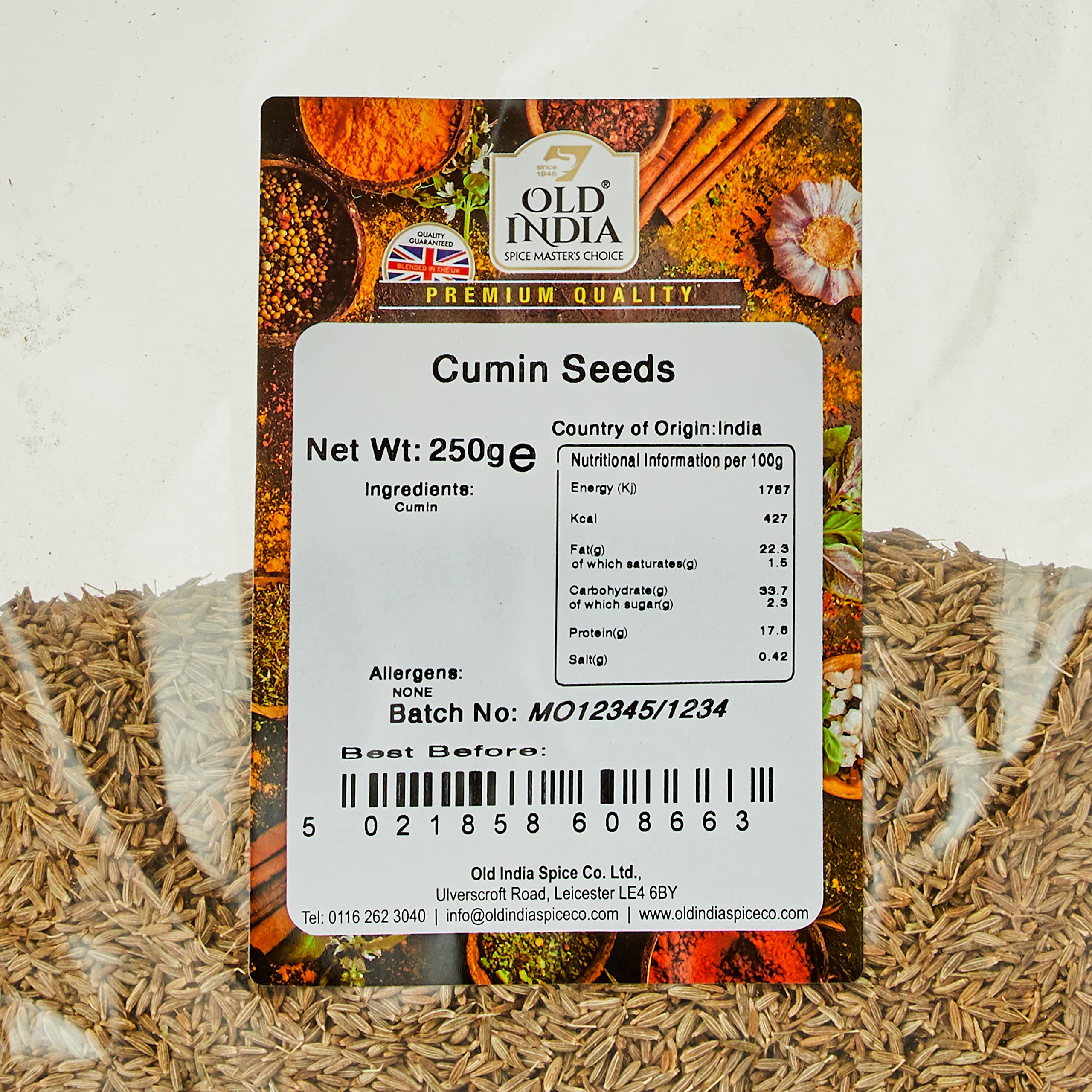 Old India Cumin Seeds - 100% Natural Whole Spice | 250g Pack