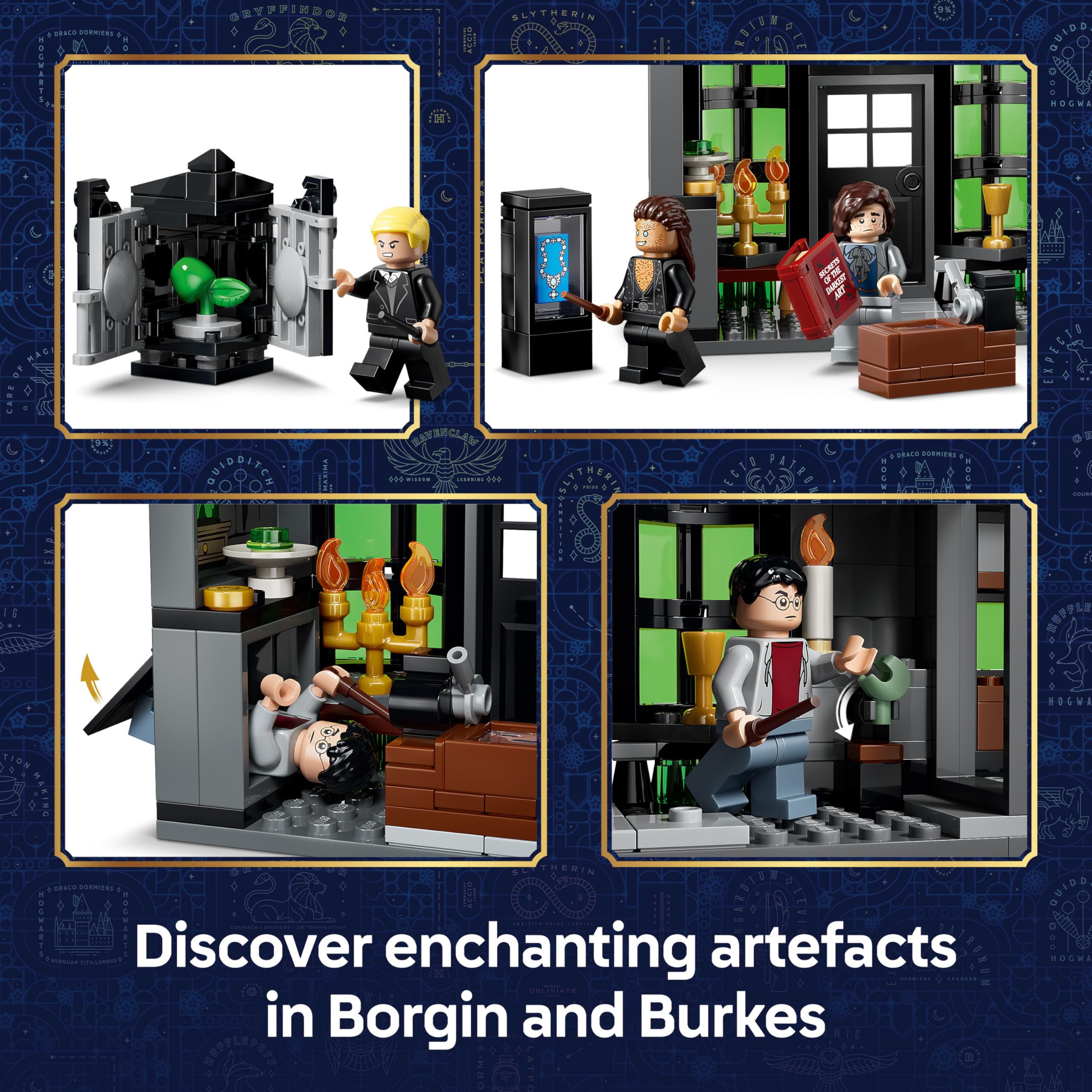 LEGO Harry Potter Knockturn Alley Wizarding Shops Building Set - 8 Minifigures, Ages 8+ 3