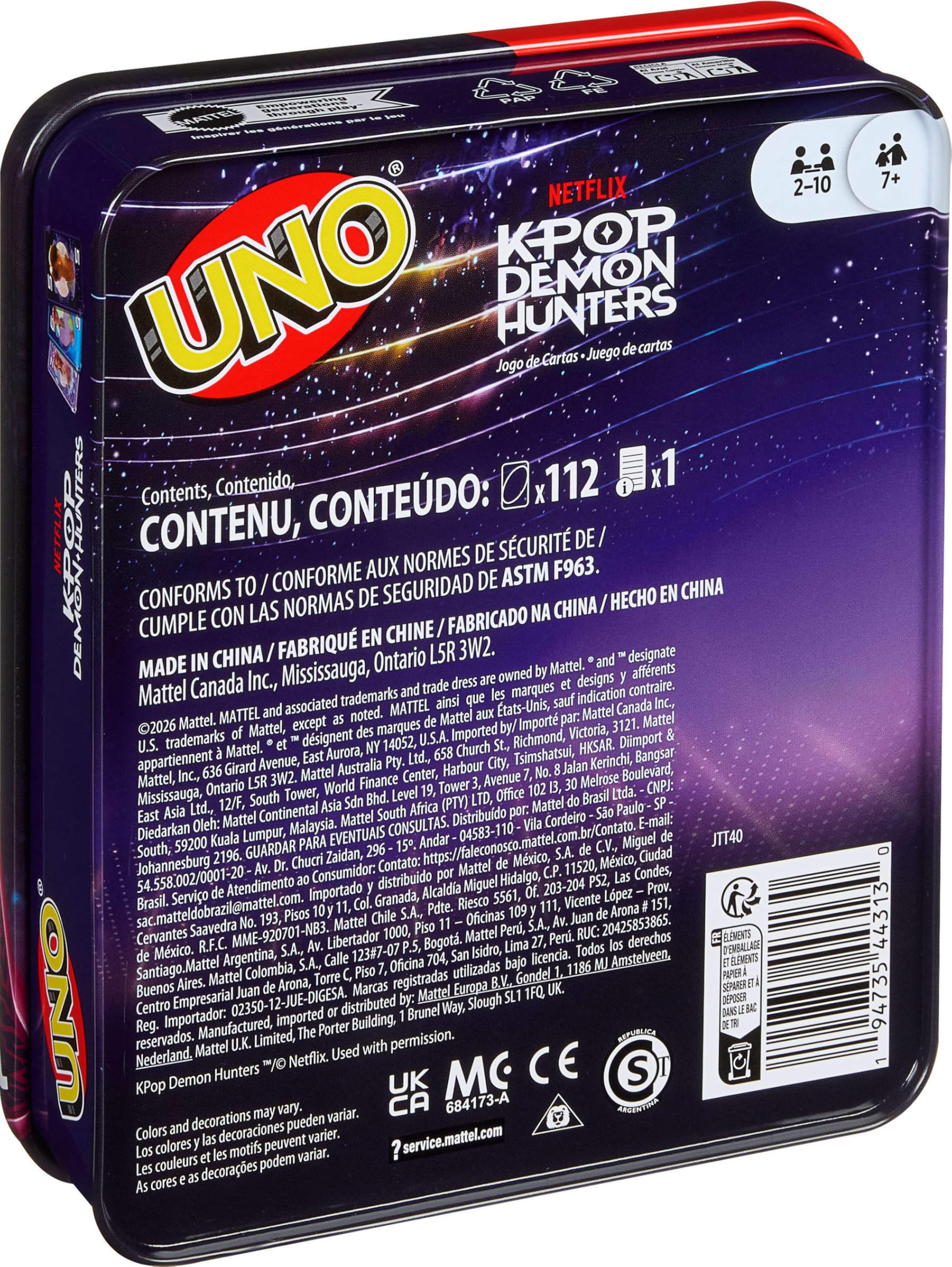 Juegos Mattel UNO KPop Demon Hunters Card Game - 2-10 Players, Ages 7+ 4