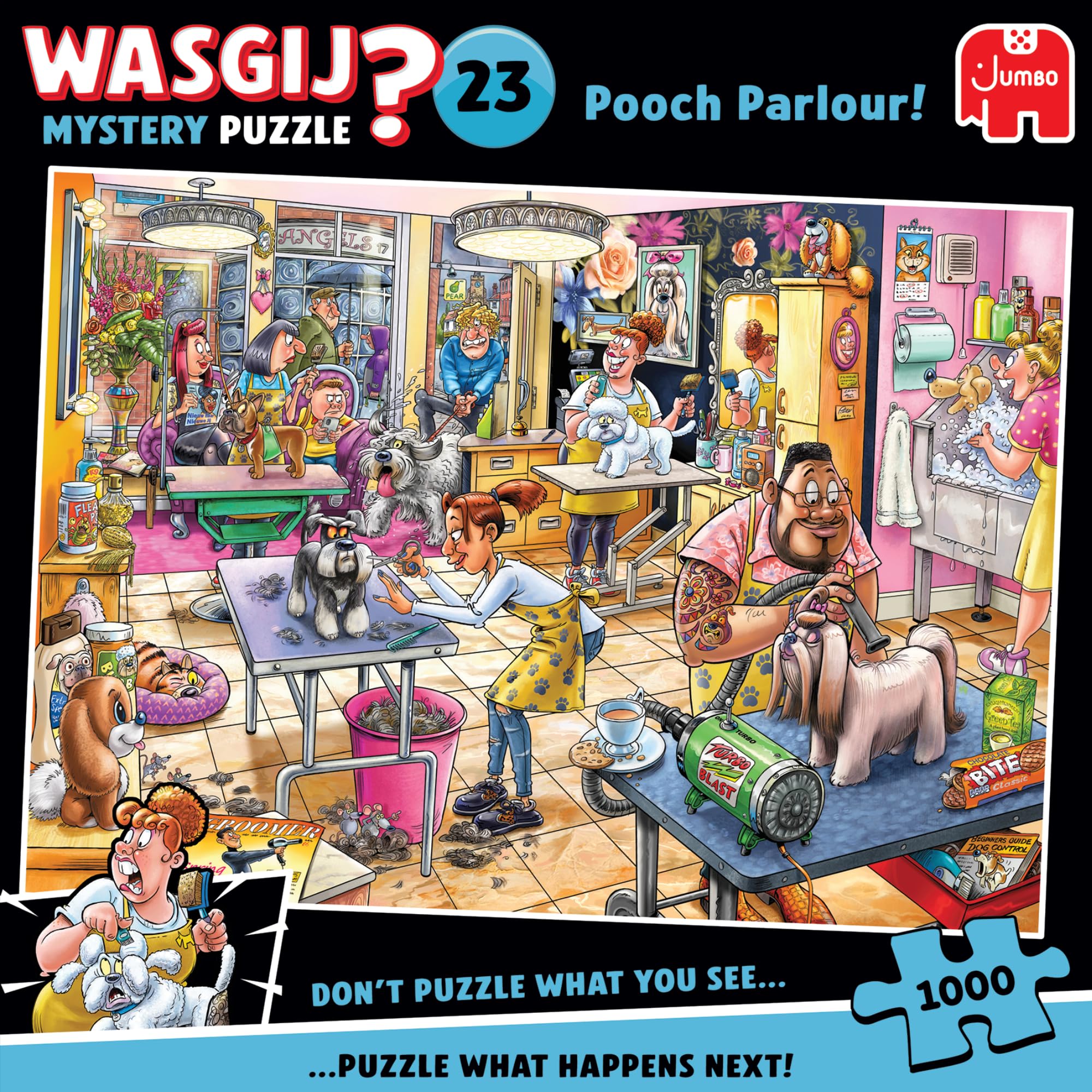 Wasgij Mystery 23: Pooch Parlour - 1000 Piece Jigsaw Puzzle for Adults