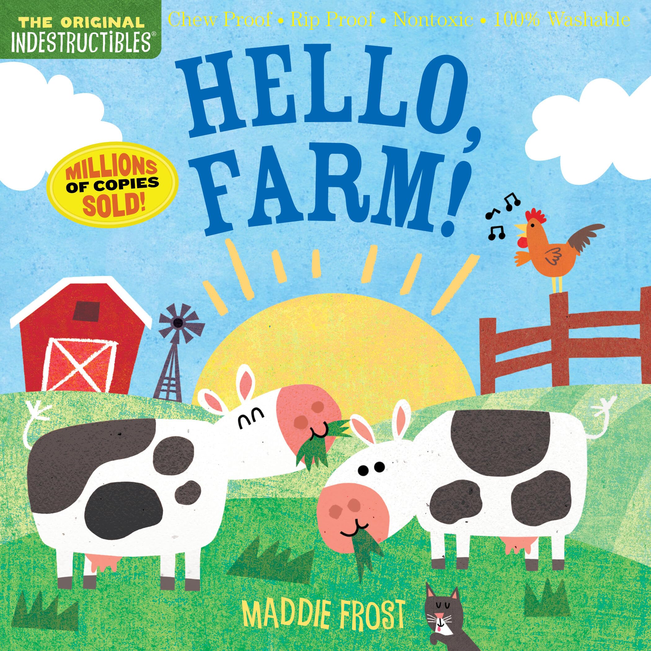 Workman Publishing Indestructibles: Hello, Farm! - Chew Proof, Rip Proof, Washable Baby Book 1