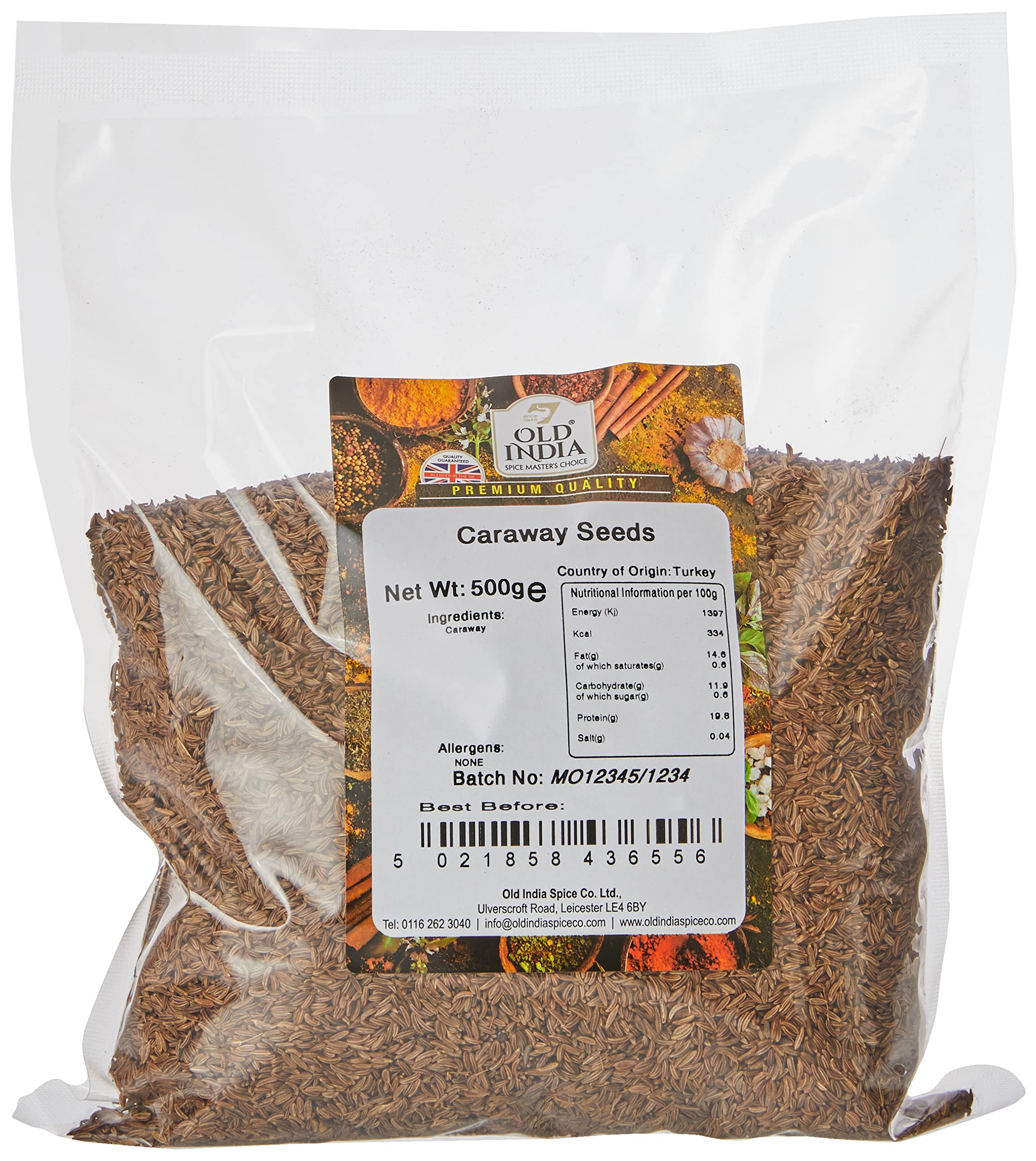 Old India Caraway Seeds - 100% Natural Whole Spice | 500g Heat Sealed Bag 1