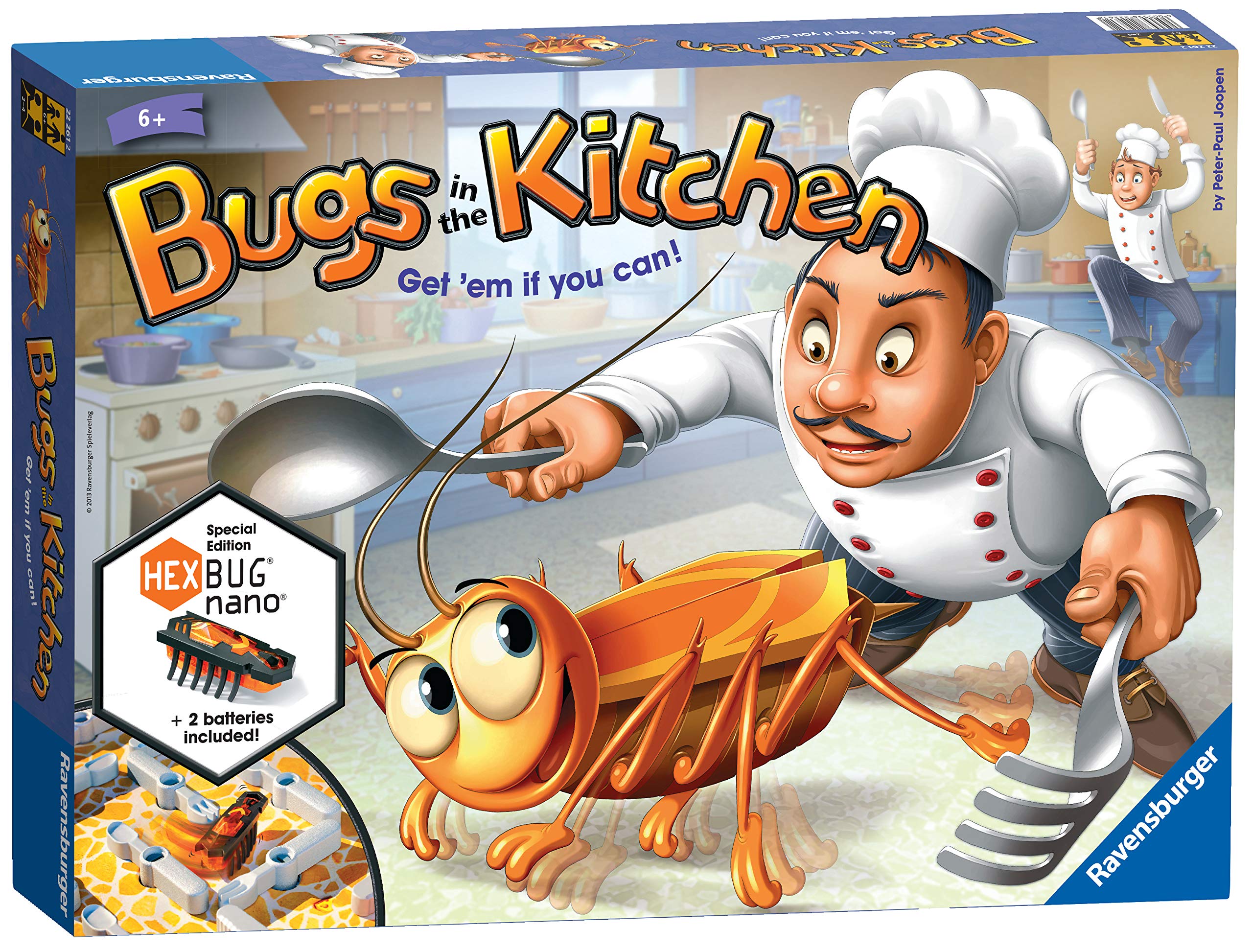 Ravensburger Bugs in the Kitchen Board Game for Kids Age 6 and Up - 2 to 4 Players with HEXBUG Nano 6
