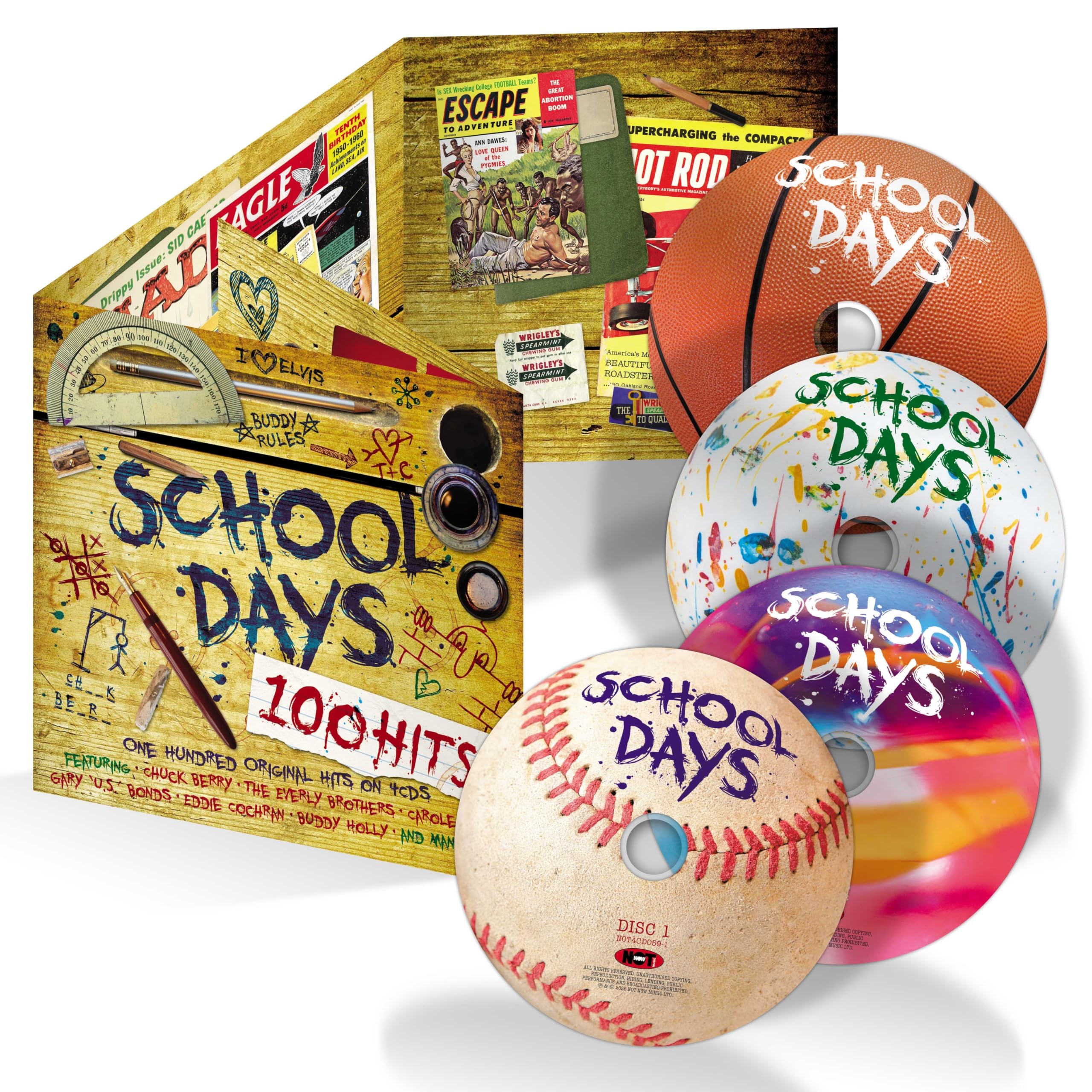 Various Artists - School Days, 100 Classic Tracks [4CD] 1