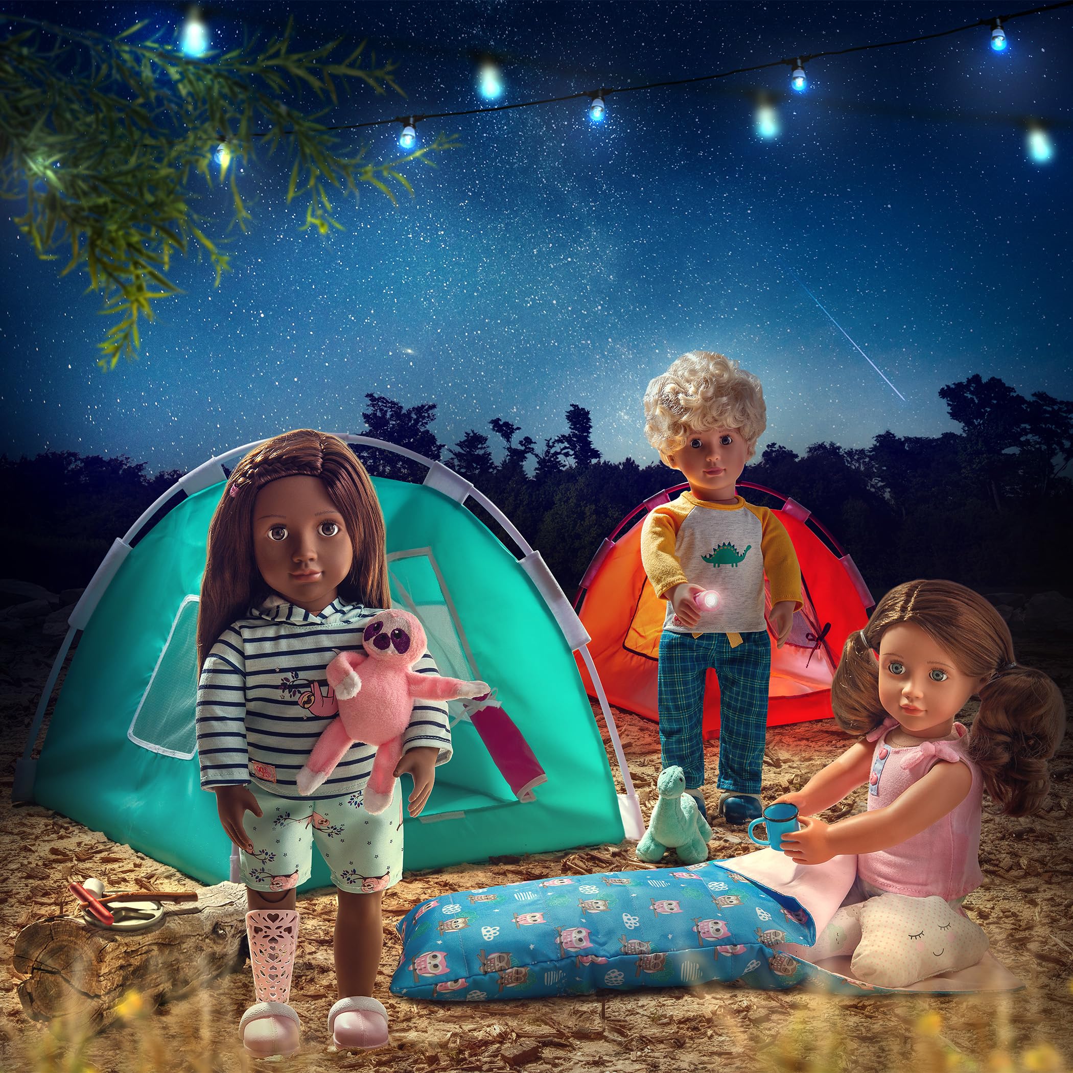 Our Generation Sleepy Sloth Outfit - Pajama Set with Plush Sloth for 46 cm Dolls 6