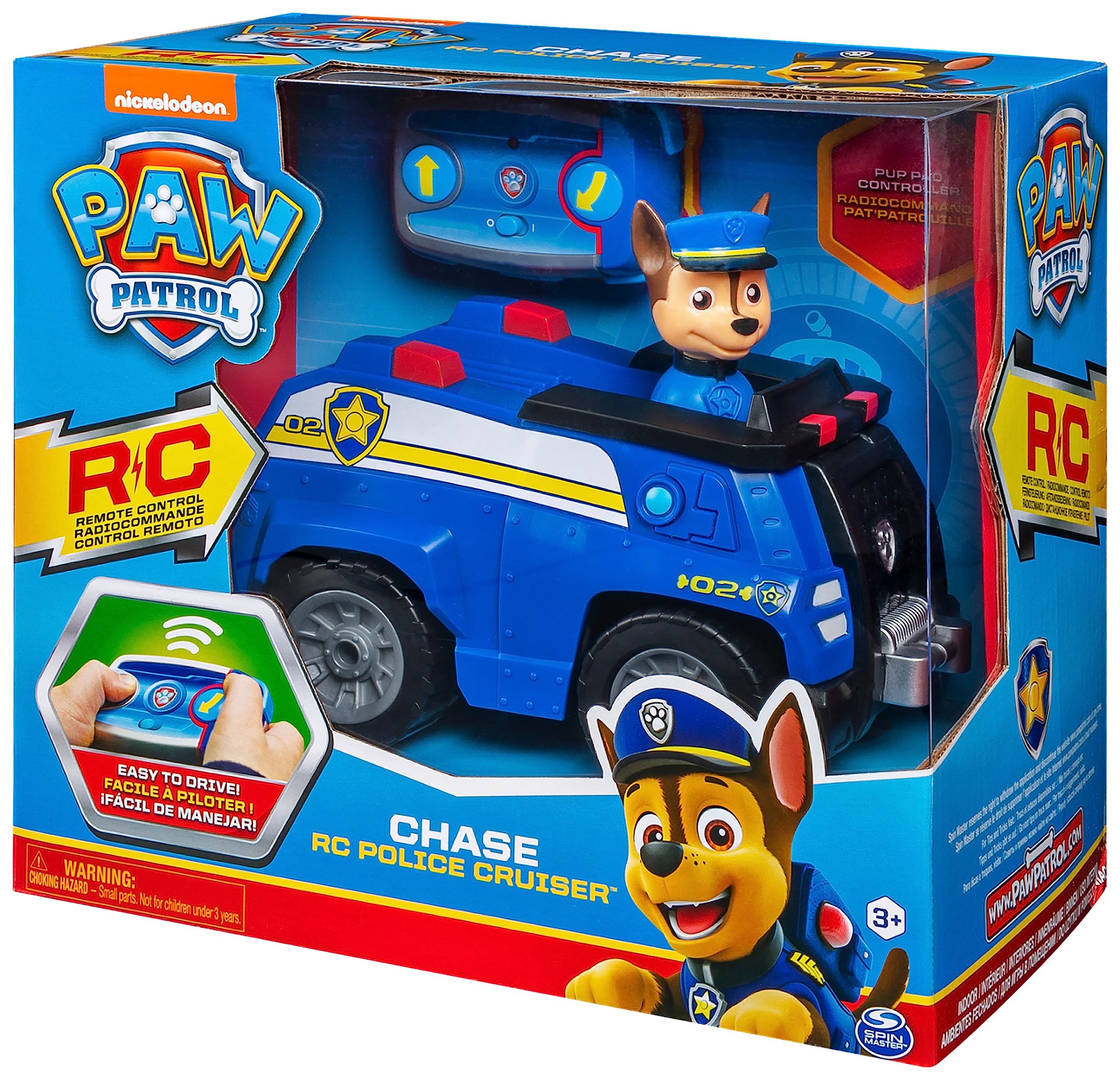PAW Patrol Chase Remote Control Police Cruiser - 2-Way Steering Vehicle for Kids 9