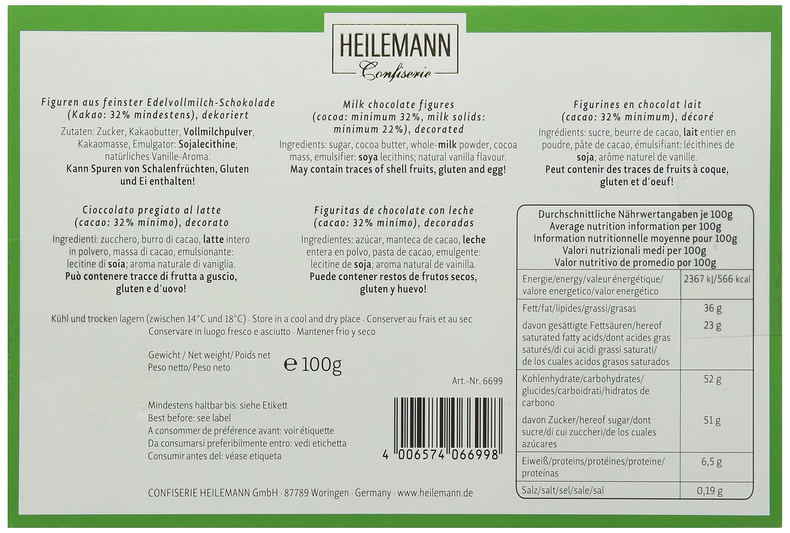 Heilemann Milk Chocolate Football Set - 5-Piece Mini Figurines with White & Dark Chocolate Decoration (6699) 5