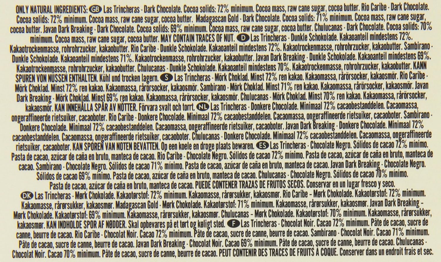 Willie's Cacao 5 Wonders of the World - 5 x 50g Single Estate Dark Chocolate Bars in Gift Box (250g) 8