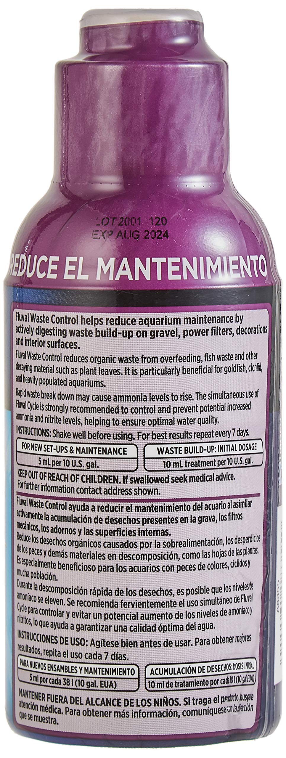 Fluval Waste Control Biological Cleaner - Reduces Aquarium Waste Build Up | Liquid 8.4 Oz. 2