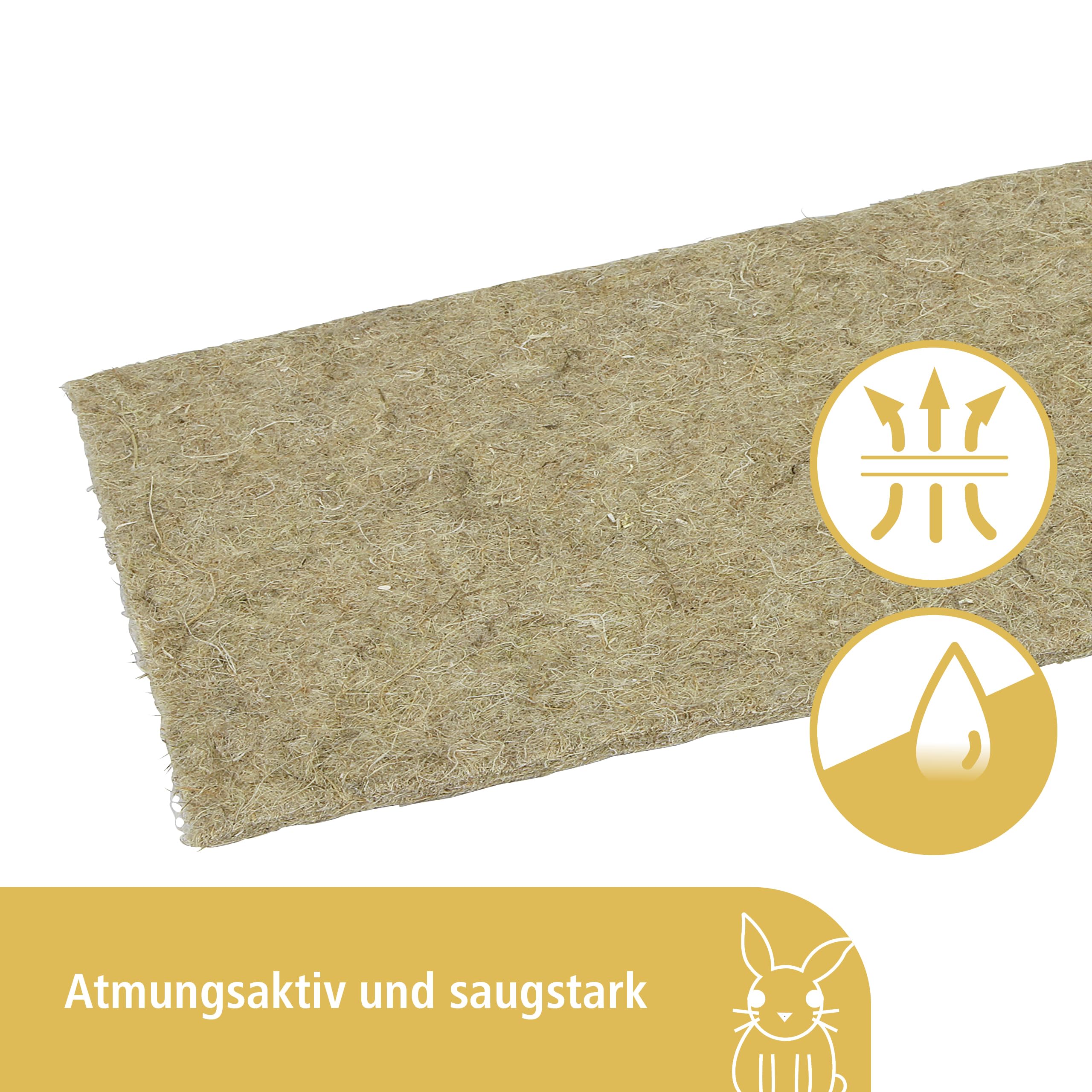 Kerbl Pet Hemp Rodent Mat - Natural Cage Liner | 40 x 25 x 1 cm | Absorbent 4