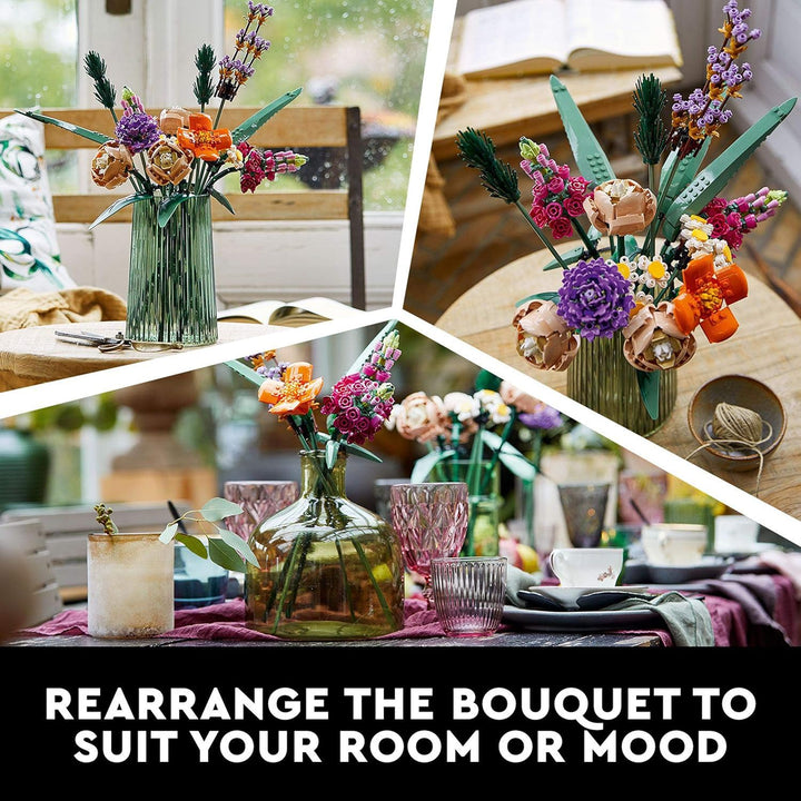 LEGO 10280 Flower Bouquet - Artificial Flowers Building Set for Adults