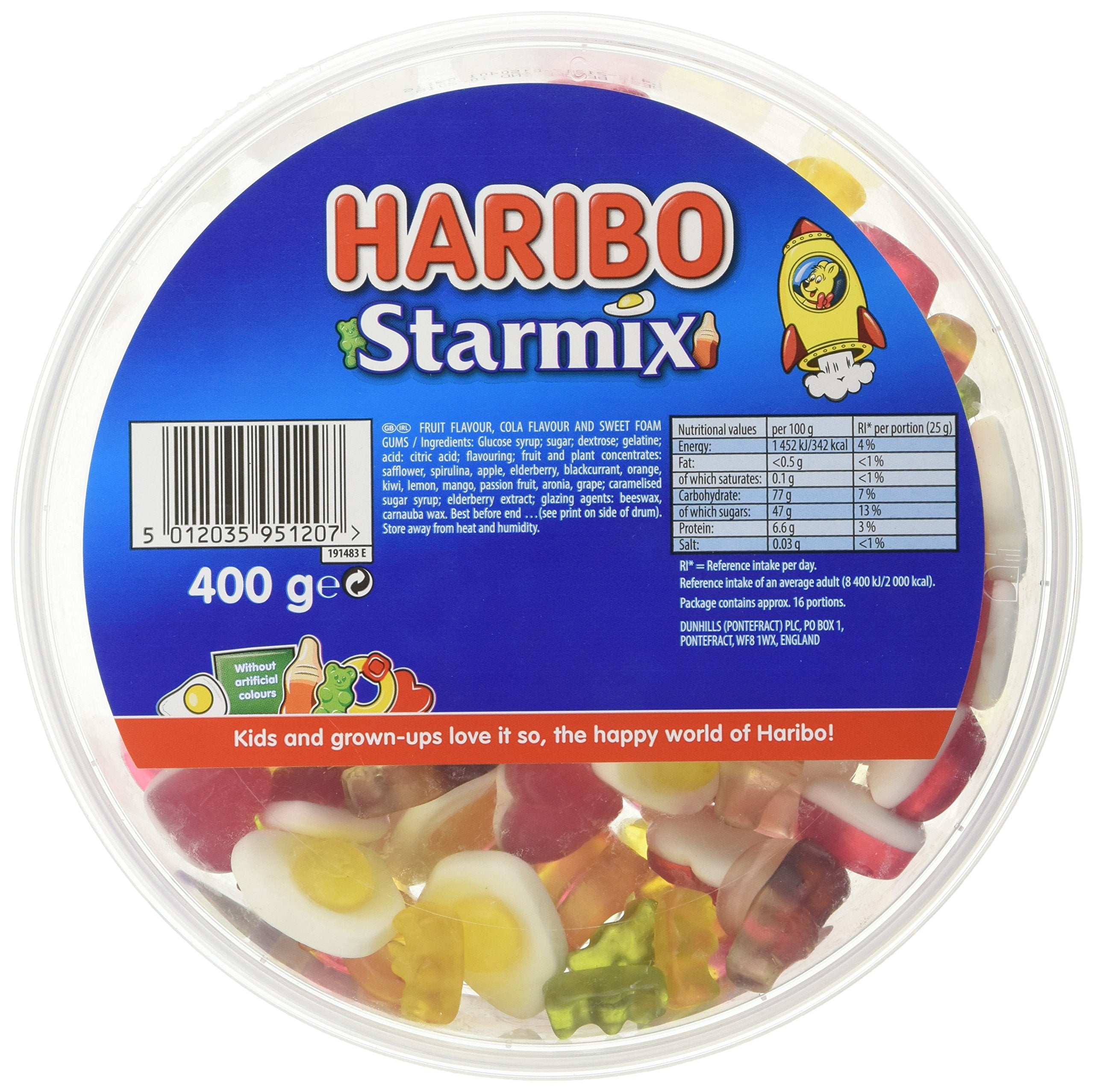 HARIBO Starmix Gummy Sweets Tub - Fruit & Chewy Mix | 400g 1