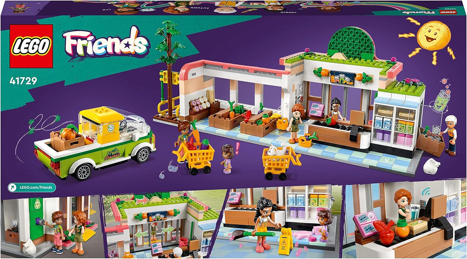 LEGO 41729 Friends Organic Grocery Store Playset - Supermarket Toy with Delivery Van & Mini-Dolls 5