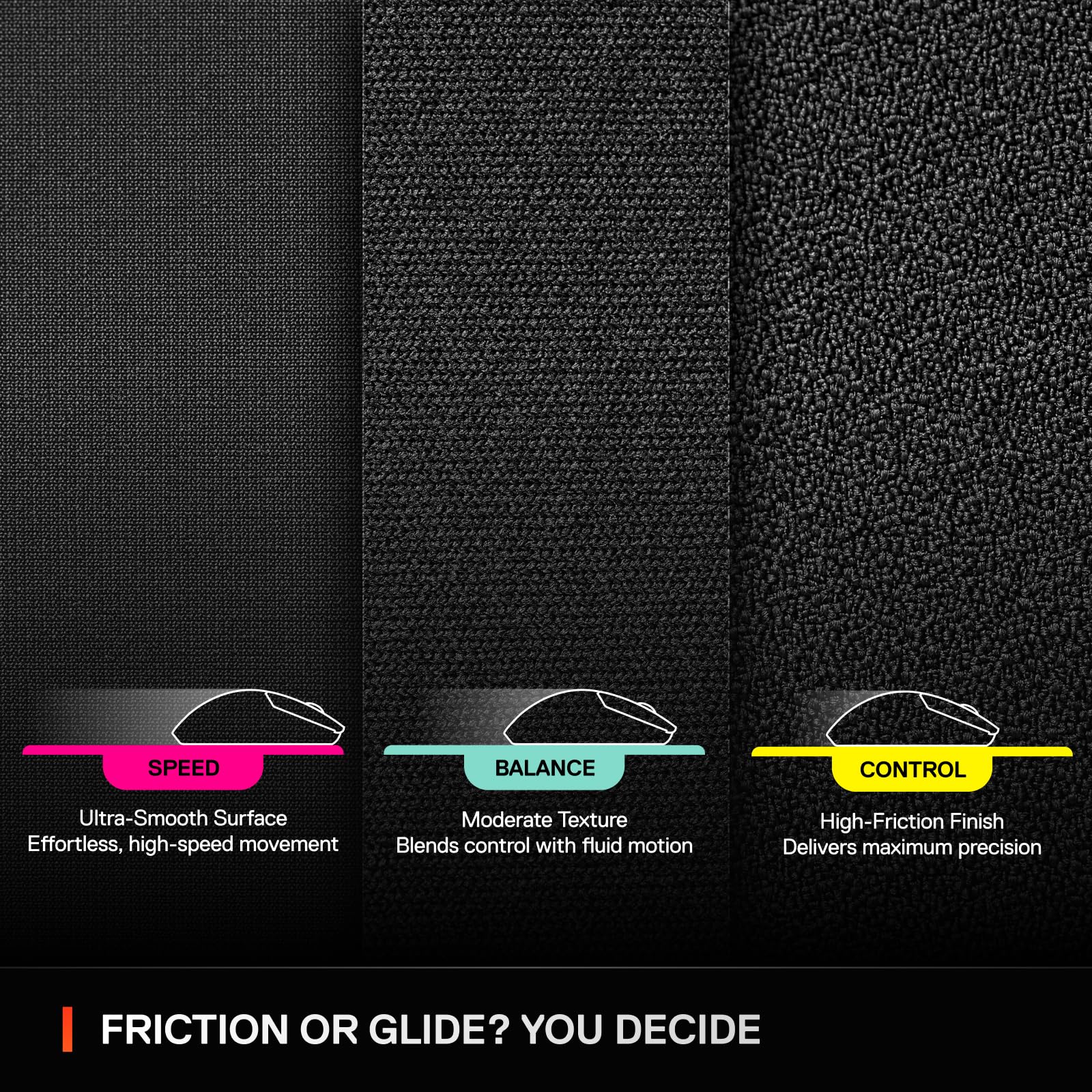 SteelSeries QcK L Gaming Mousepad - Speed Surface | 490x420mm | 3.5mm Thick 6