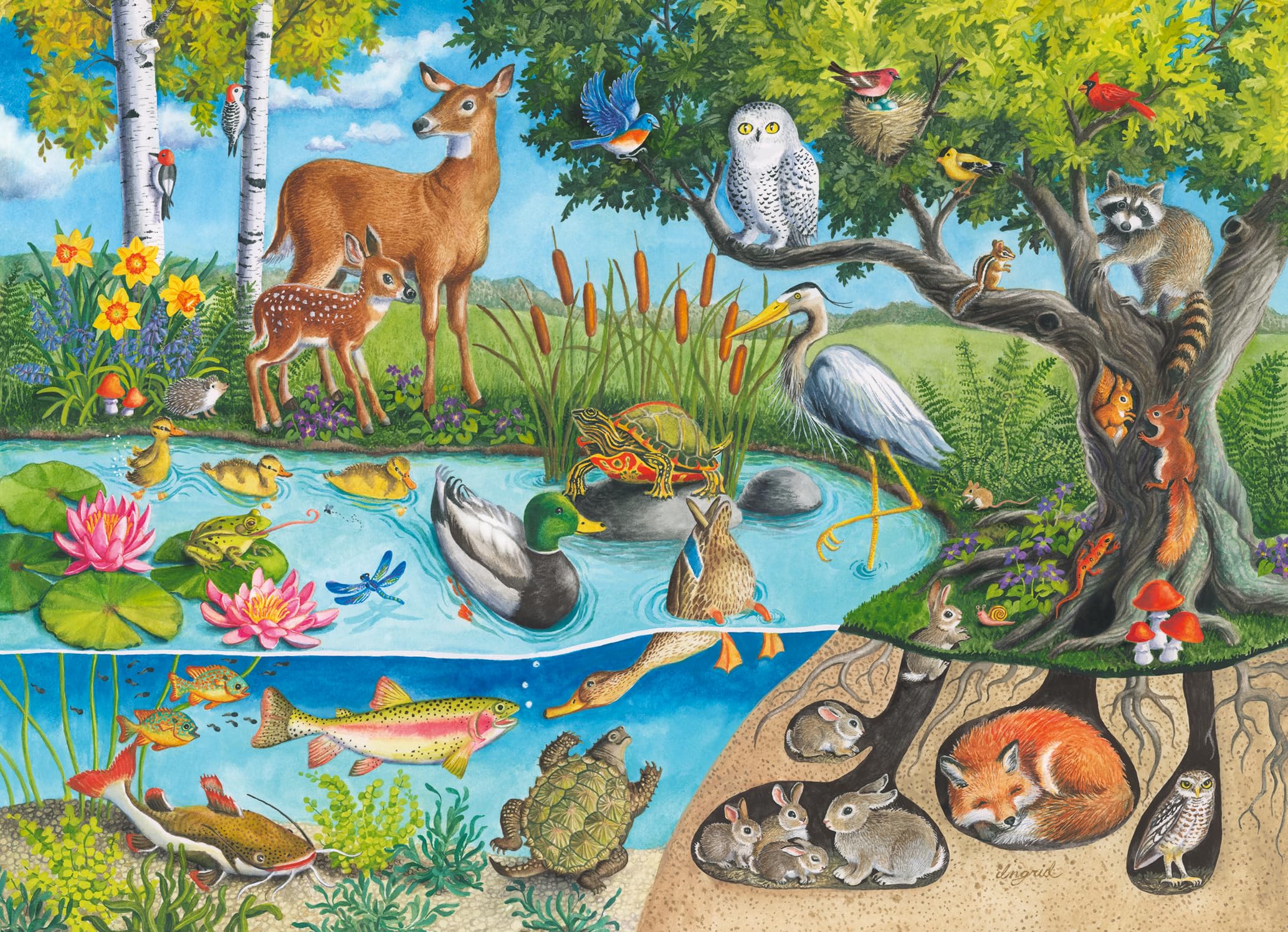 Ravensburger Animals Above & Below Jigsaw Puzzle - 60 Pieces | Ages 4+ | 36x26cm 1