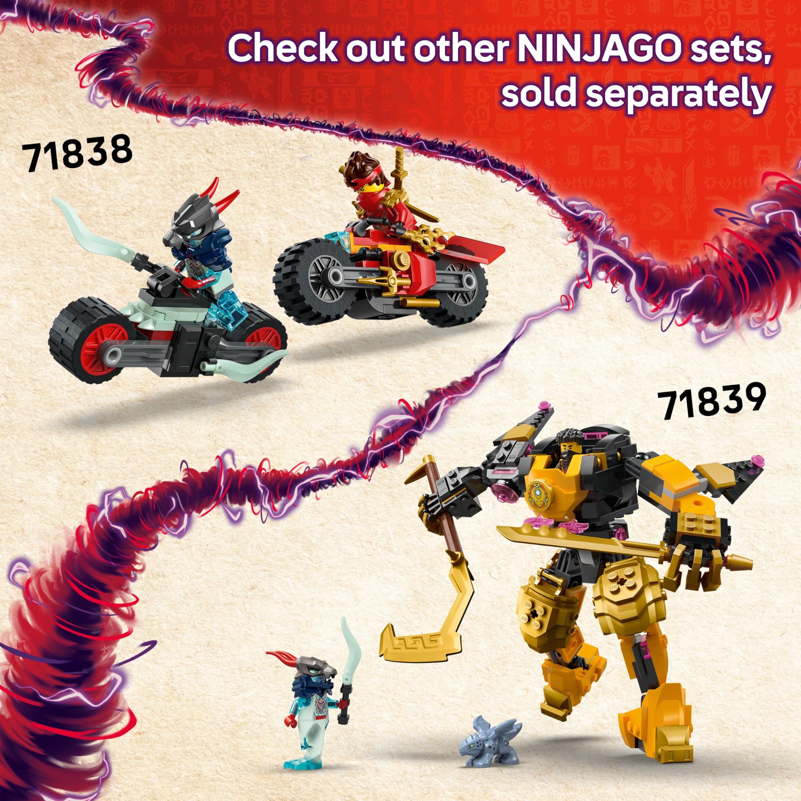LEGO NINJAGO Rontu the Master Dragon 71842 Building Set | Ages 7+ | 4 Minifigures 7