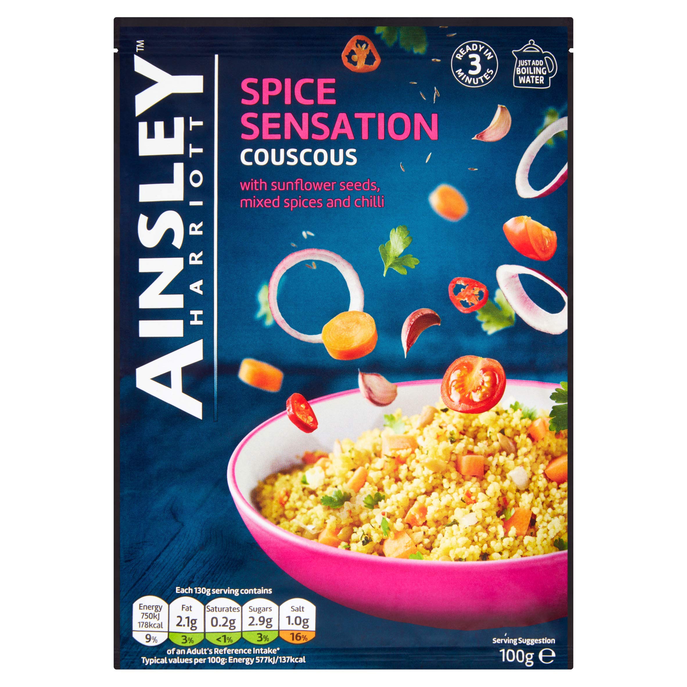 Ainsley Harriott Spice Sensation Couscous - 100g Bag, Pack of 12 | Low Fat 1