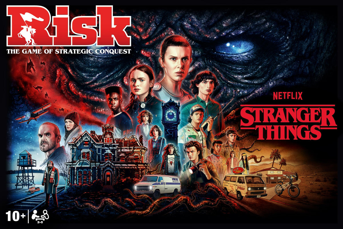 Winning Moves Stranger Things RISK Board Game - Strategy Game for 5 Players