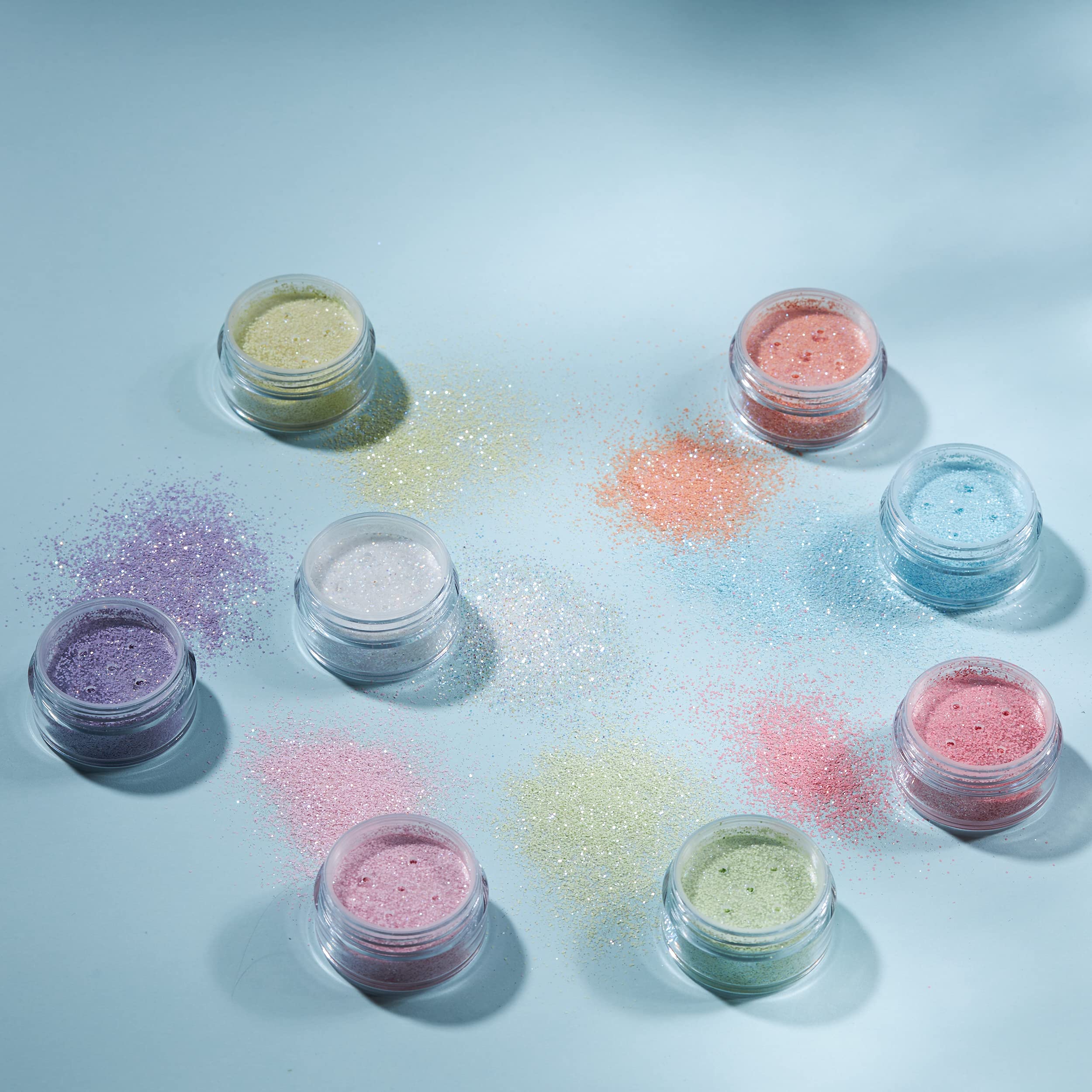 Moon Glitter Pastel Glitter Shakers - Coral - Cosmetic Grade Glitter for Face, Body, Nails, Hair, Lips - 5g 6