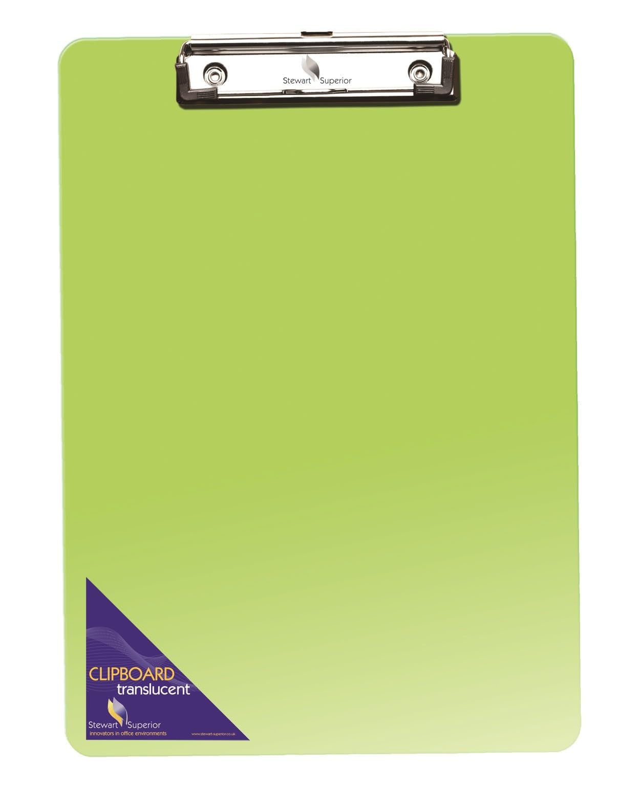 SECO A4 Translucent Green Clipboard - Heavy Duty Clip | PVC Construction | Holds Foolscap 1