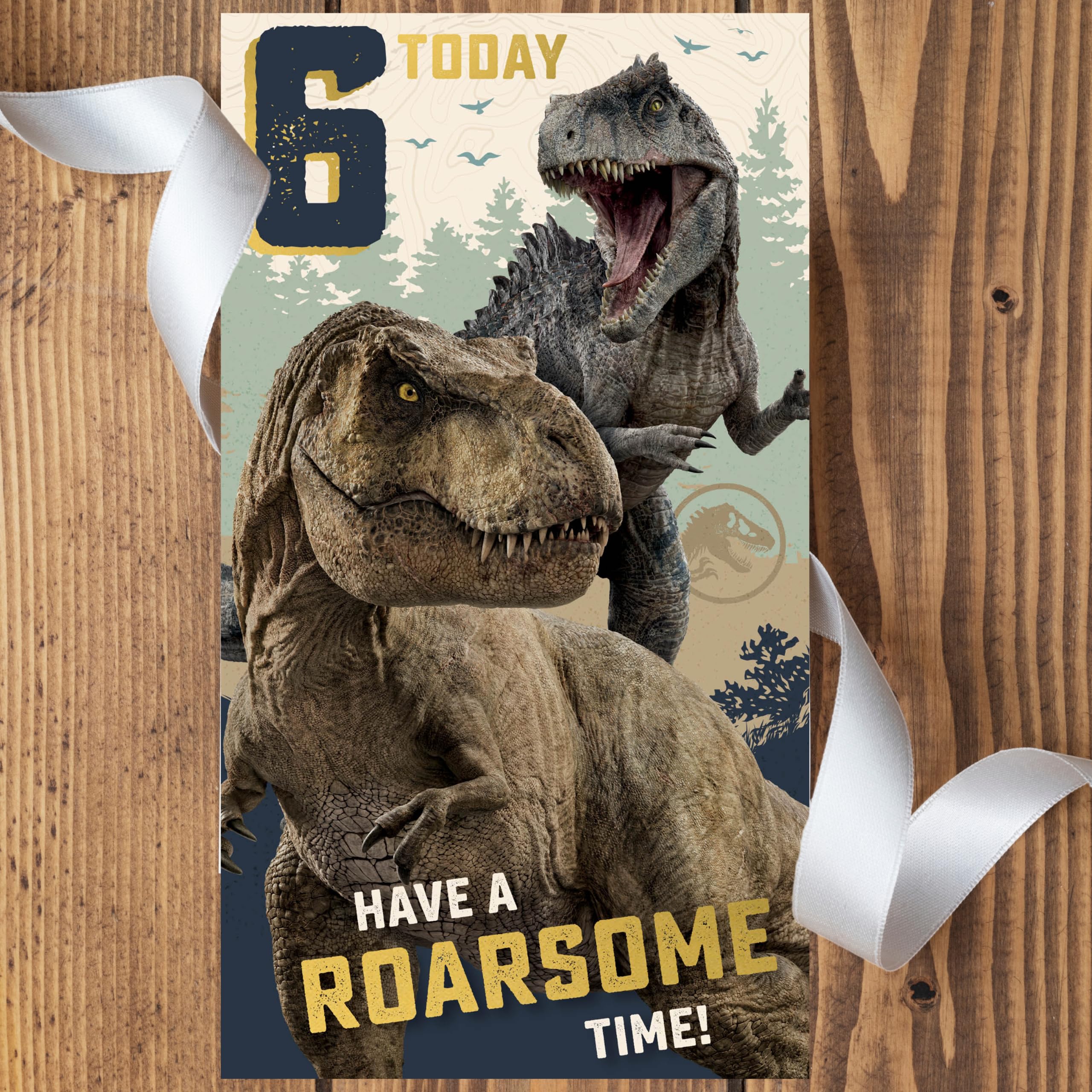 Danilo Promotions LTD Jurassic World Age 6 Birthday Card | Officially Licensed | 9 x 5 Size 4