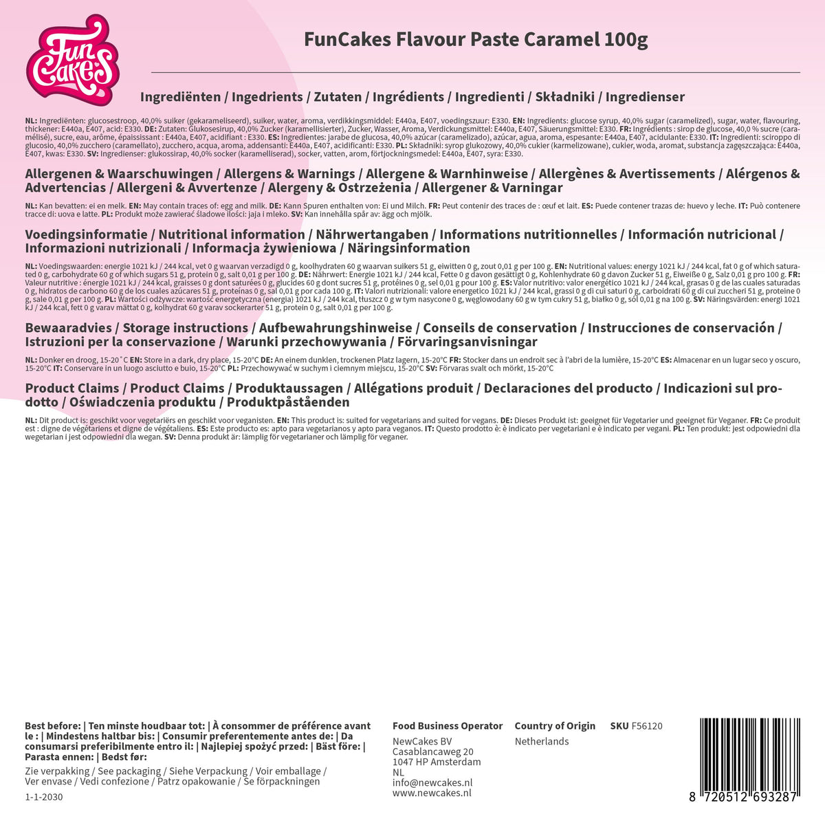 FunCakes Caramel Flavour Paste - 100 g Food Flavouring