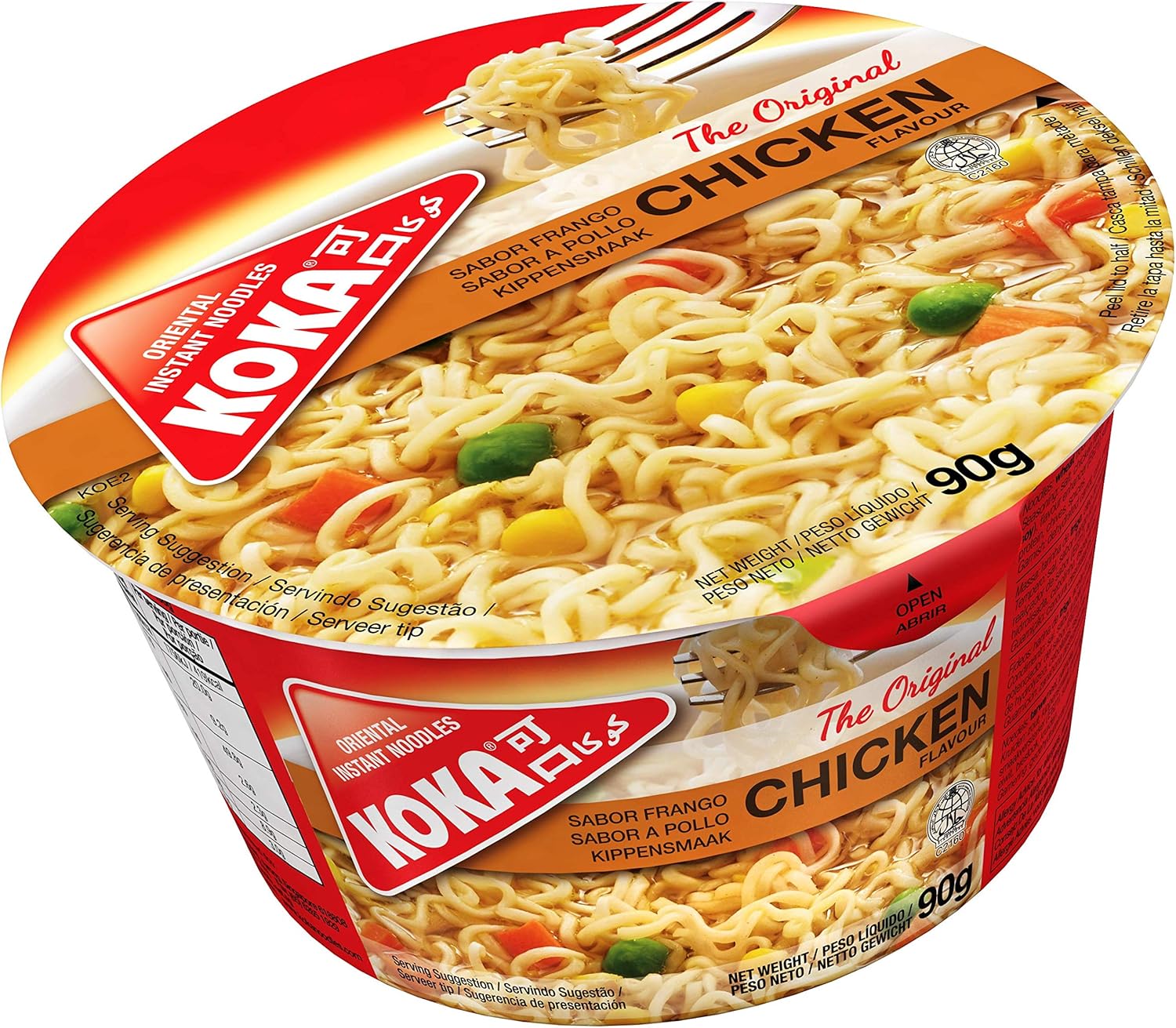 Koka Original Chicken Flavour Oriental Style Instant Noodles Bowl, 90g (Pack of 12) 1