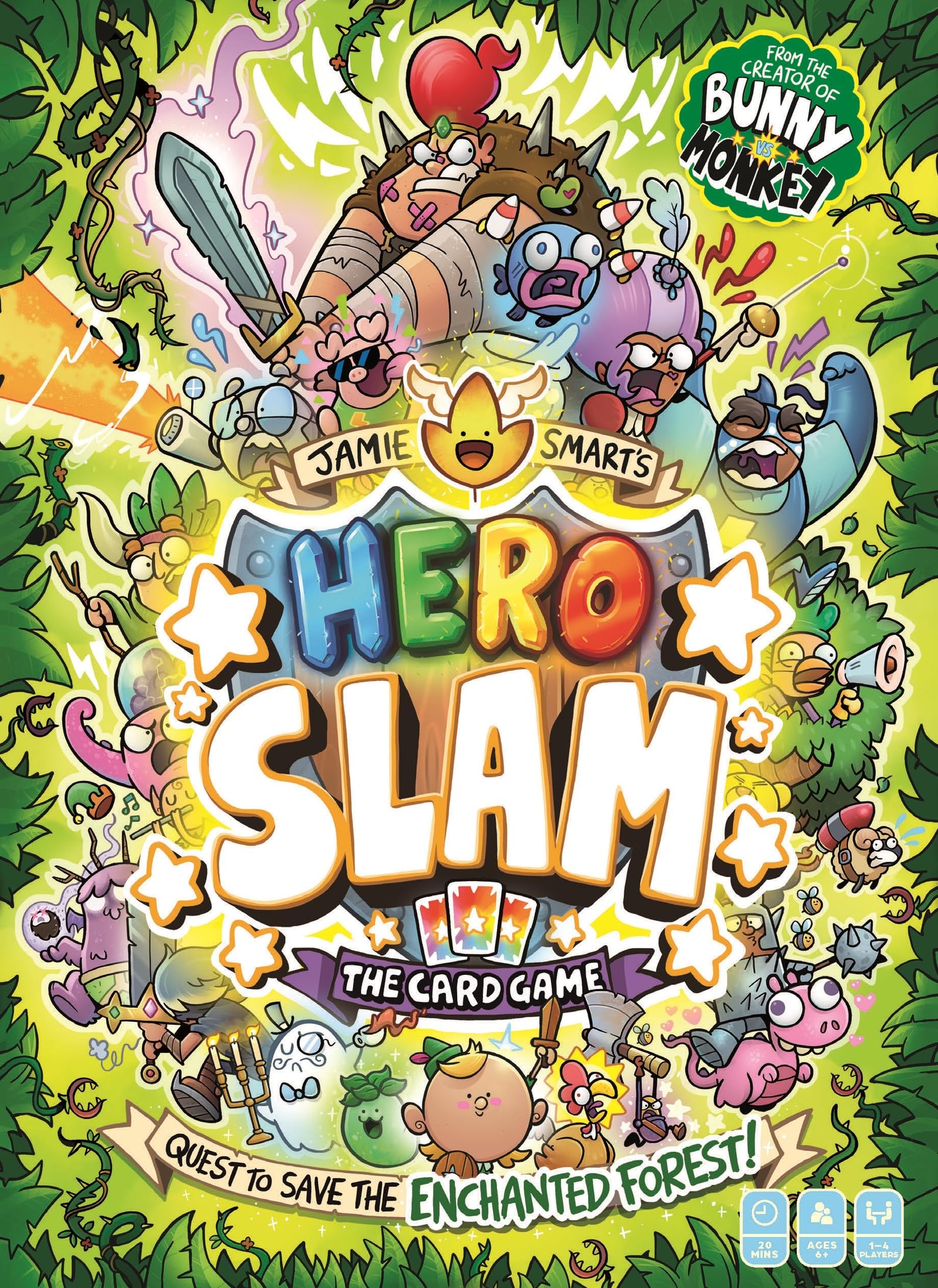 Laurence King Jamie Smart’s Hero Slam: Quest to Save the Enchanted Forest Card Game | Ages 8-10 | 1-4 Players 1