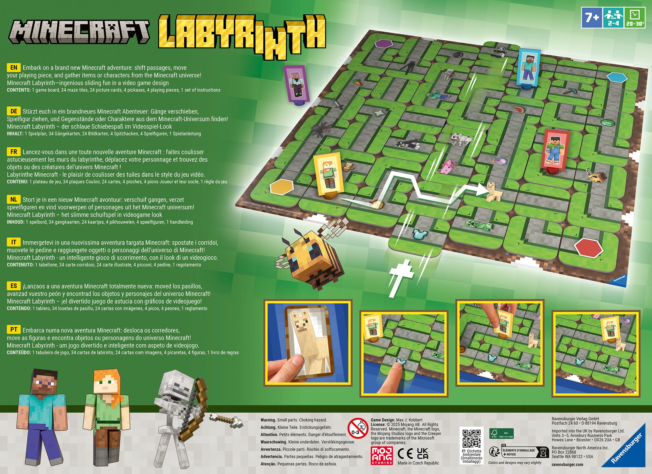 Ravensburger Minecraft Labyrinth - The Moving Maze Board Game for Kids and Families 11