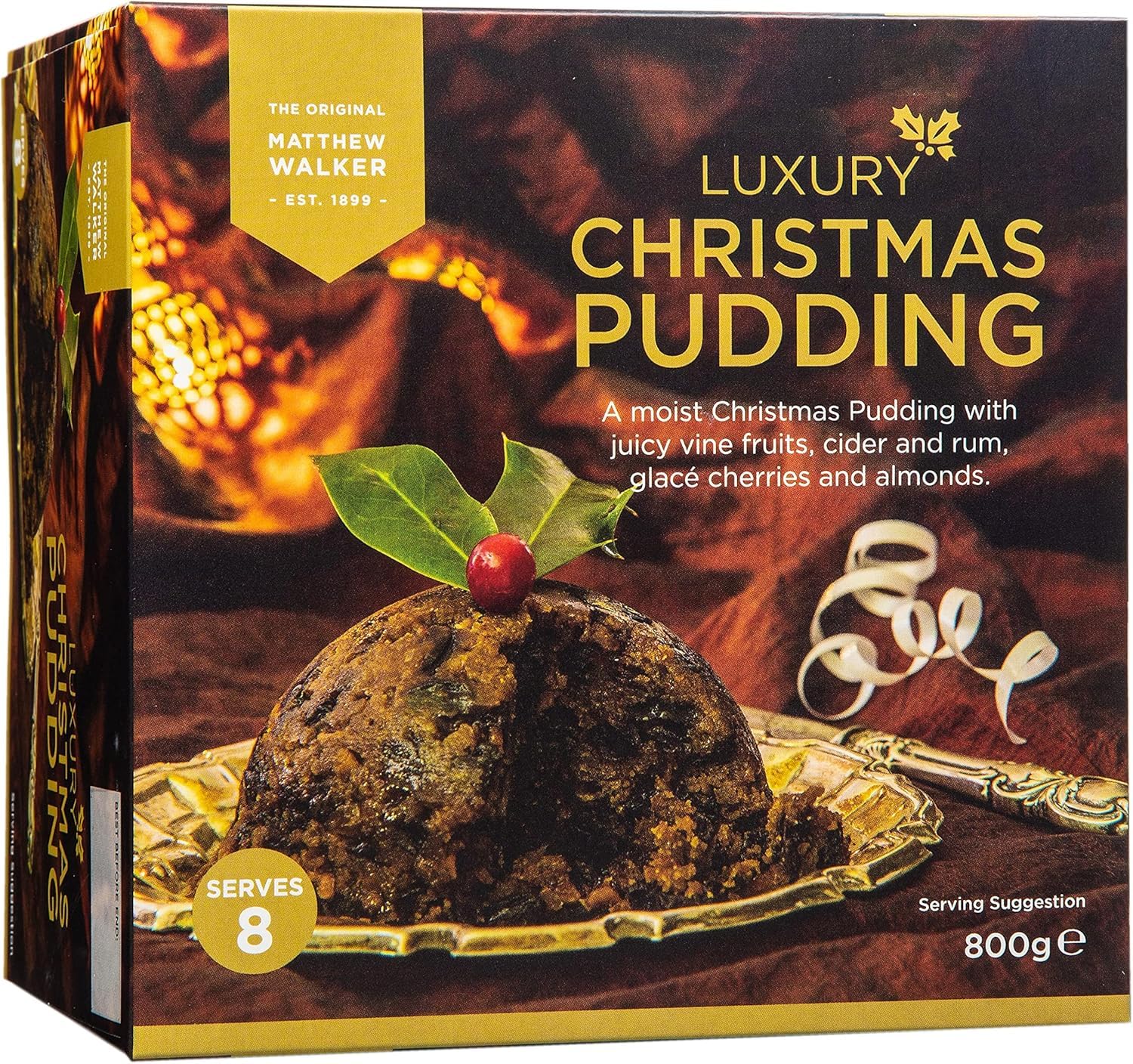 Matthew Walker Luxury Christmas Pudding 800g – Festive Heritage Dessert