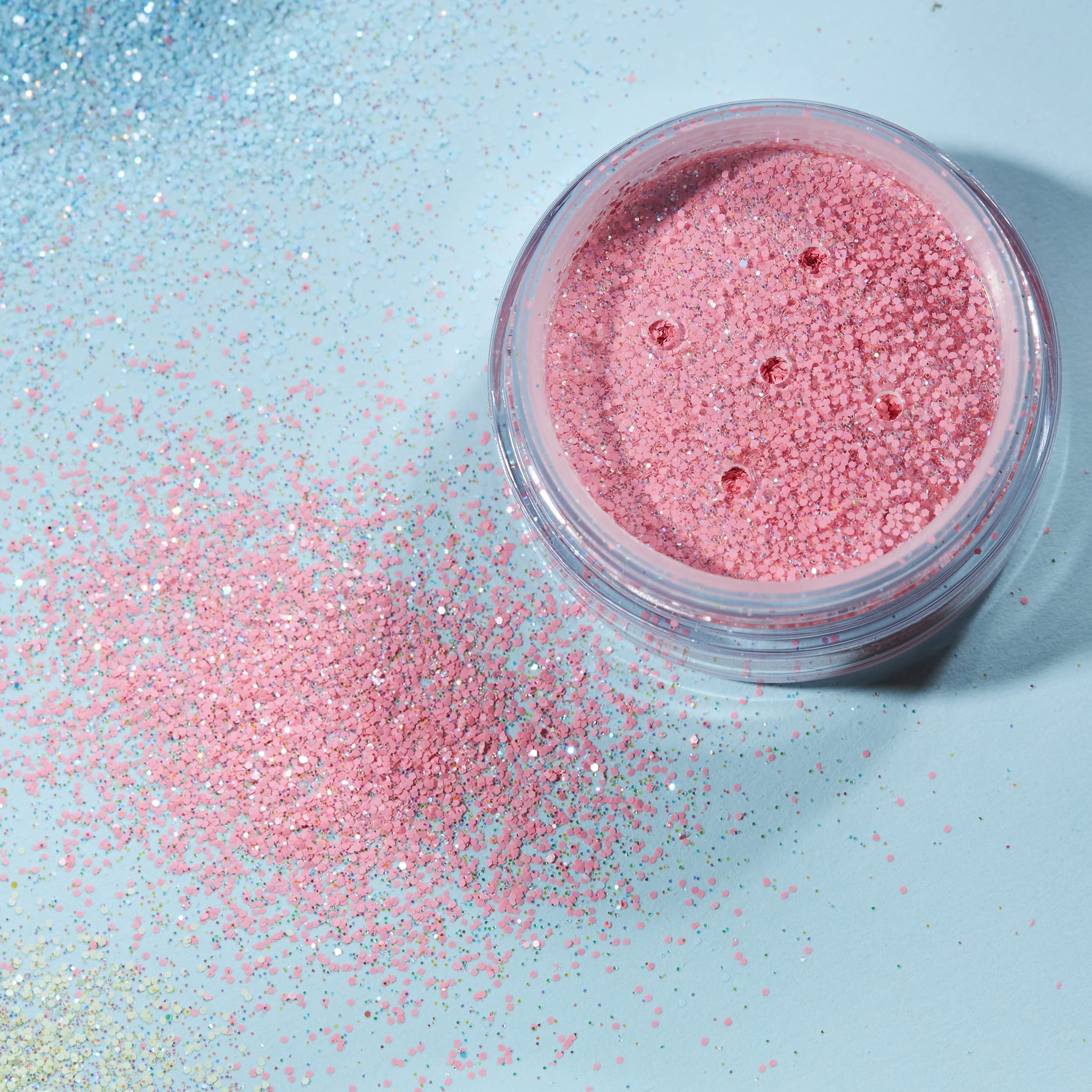 Moon Glitter Pastel Glitter Shakers - Coral - Cosmetic Grade Glitter for Face, Body, Nails, Hair, Lips - 5g 4