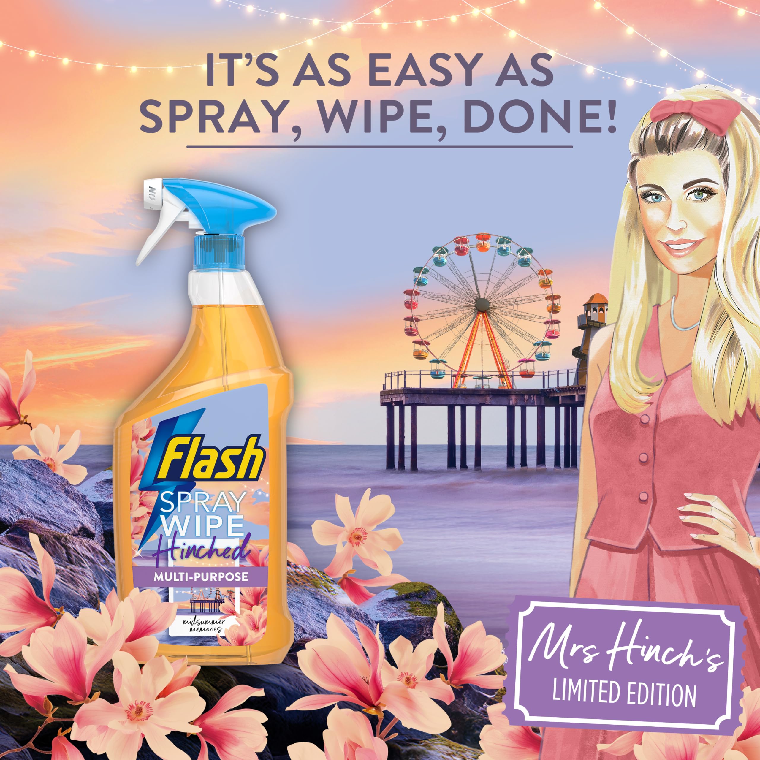 FLASH Mrs Hinch's Midsummer Memories Multi Purpose Spray Wipe Done Cleaner | 800 ml 4