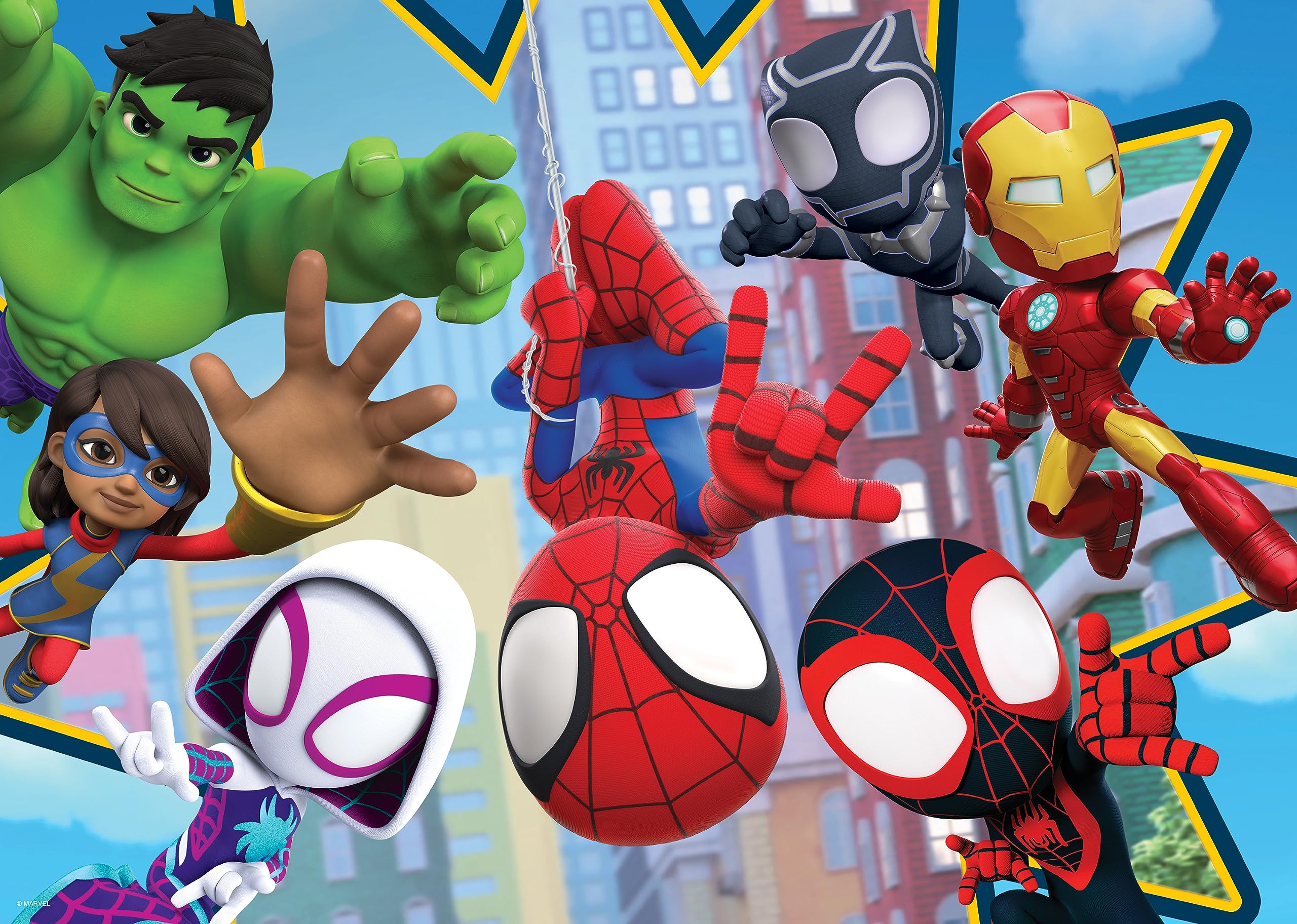 Ravensburger Marvel Spiderman Spidey & His Amazing Friends 24 Piece Giant Floor Puzzle - Ages 3+ | 70 x 50 cm | Unisex Children