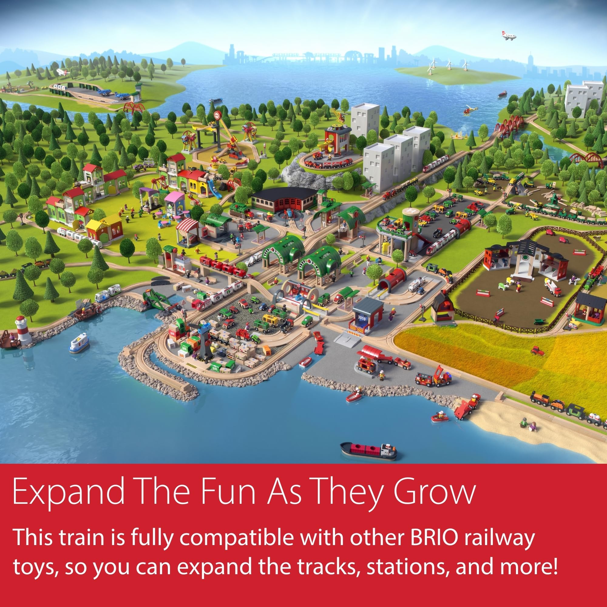 BRIO Battery Powered Freight Engine Train | Retro Design | Ages 3+ 6