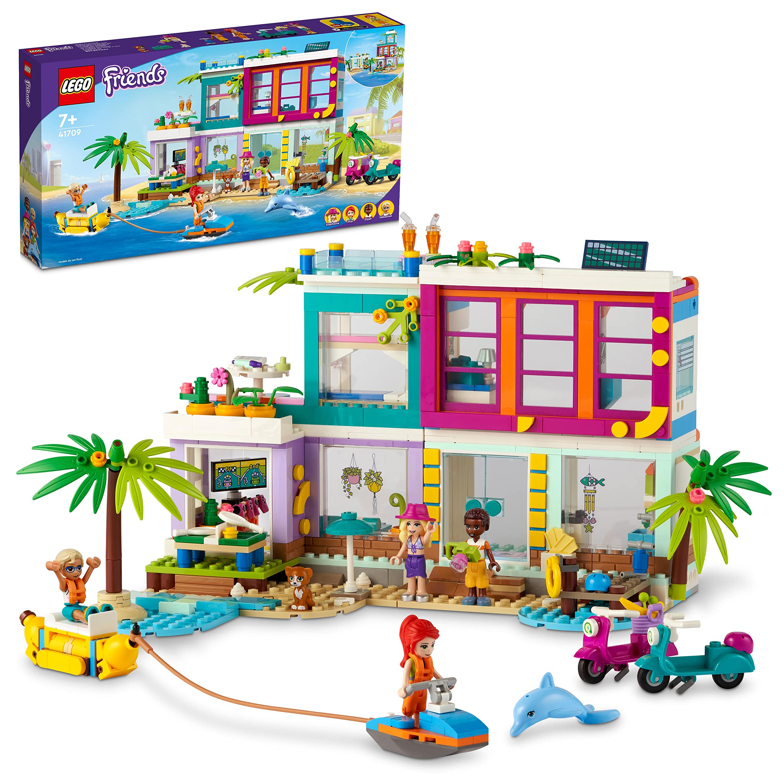 LEGO 41709 Friends Holiday Beach House Set - 686-Piece Building Playset for Ages 7+ 8