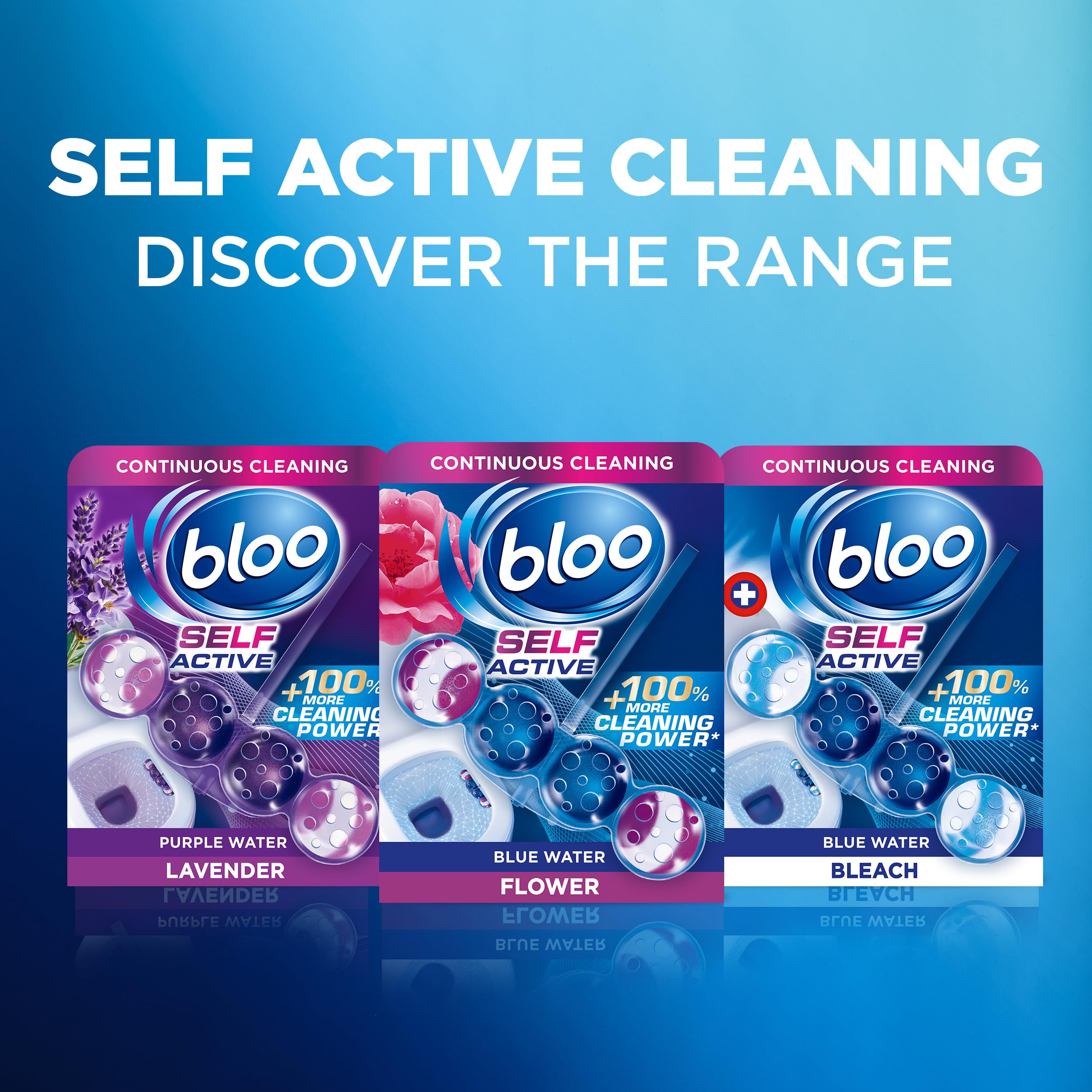 Bloo Self Active Duo Bleach Toilet Rim Block - Pack of 2 | 4-Function Formula 8